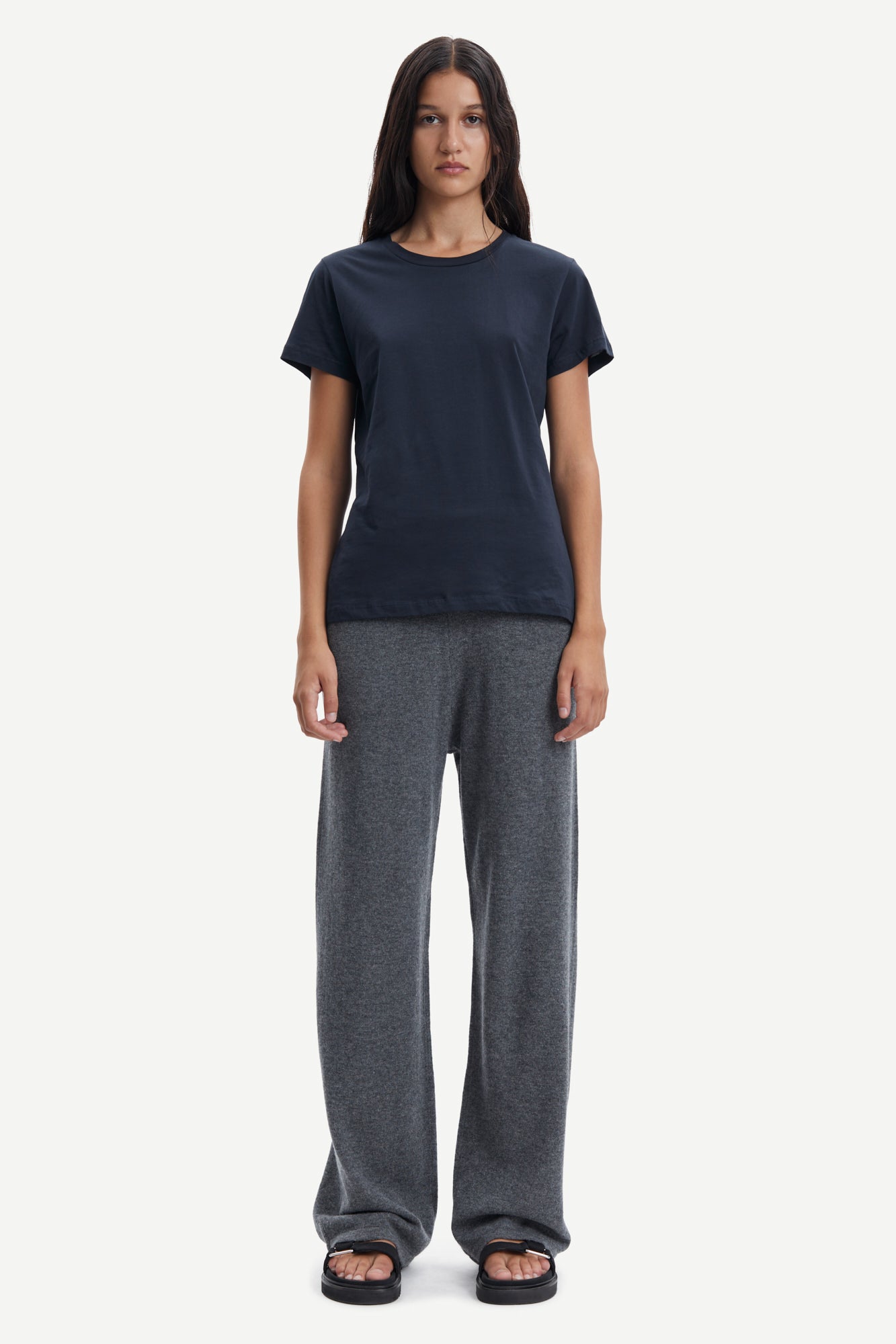 Basic crew neck shirt in sky captain