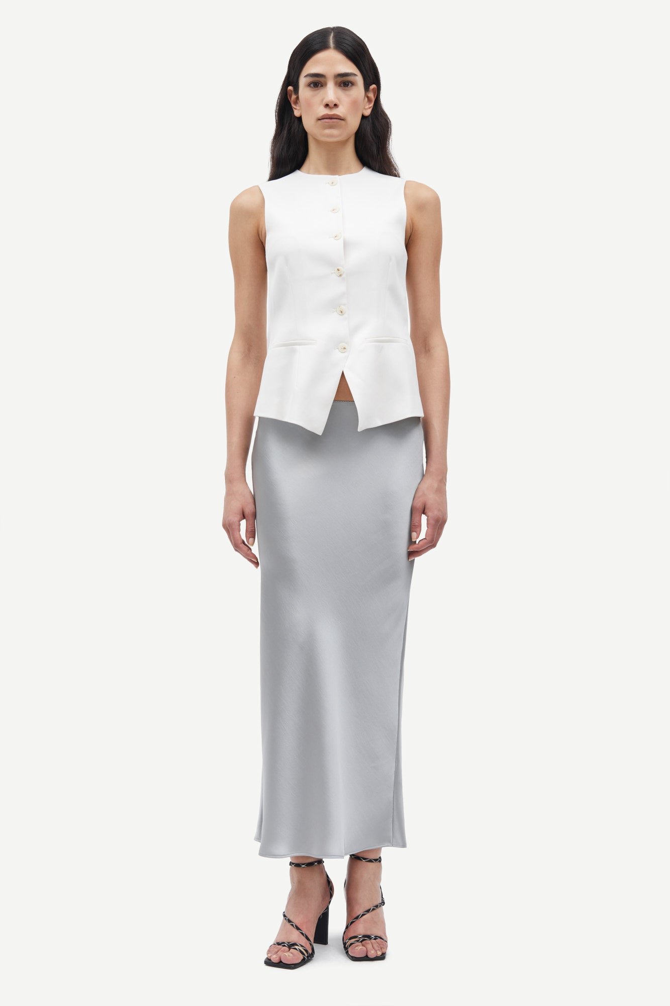 Saruma vest in egret