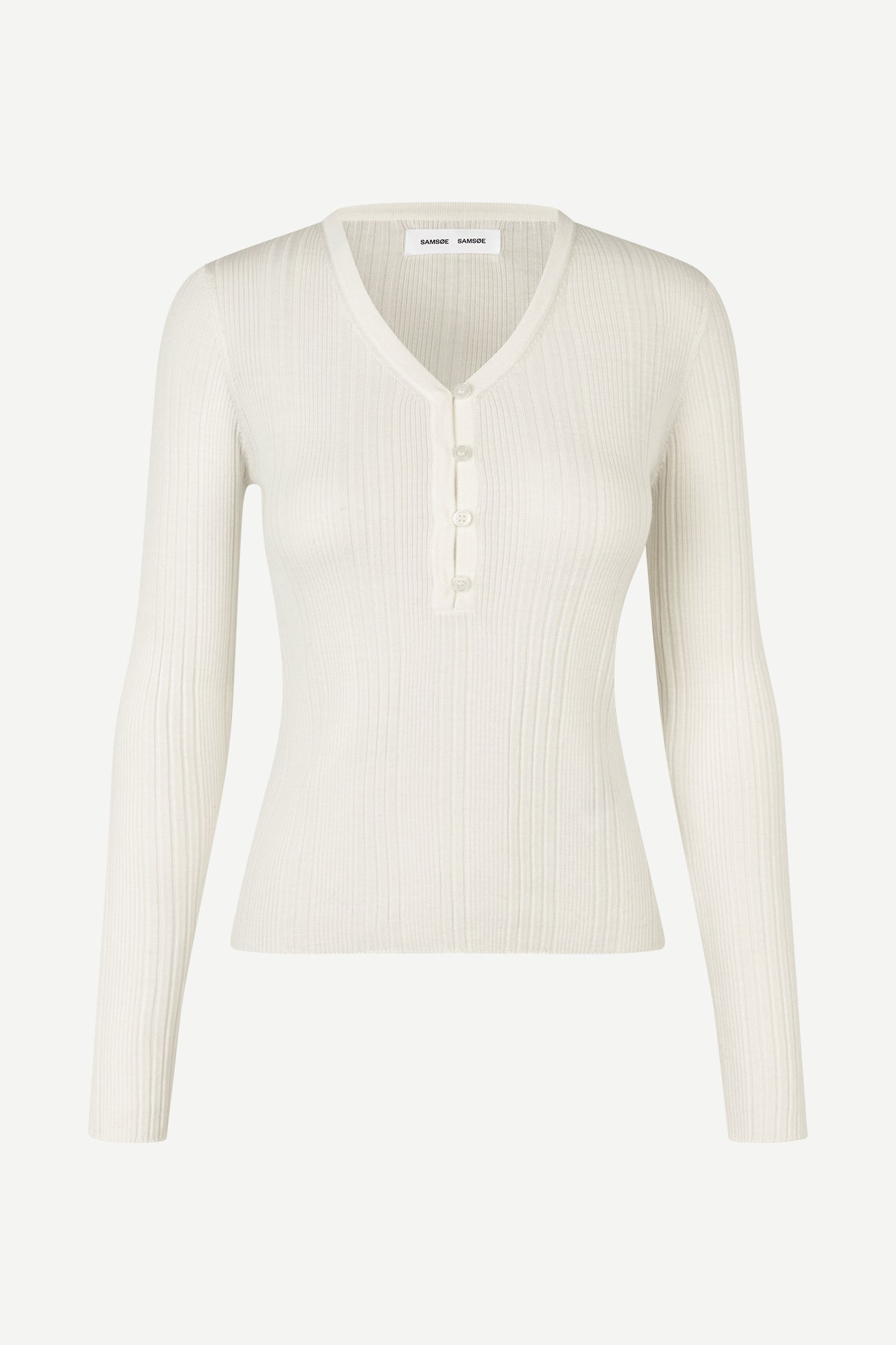 Salori v-neck longsleeve in egret