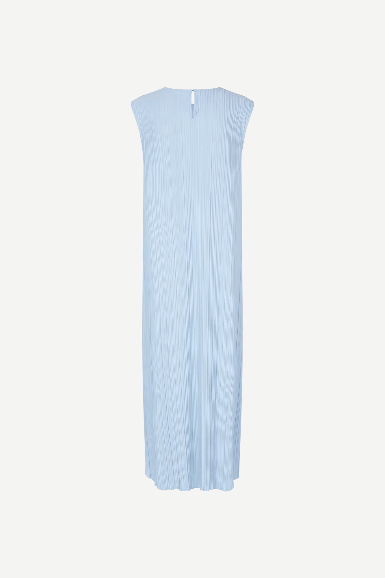 Pleated maxi dress in skyway
