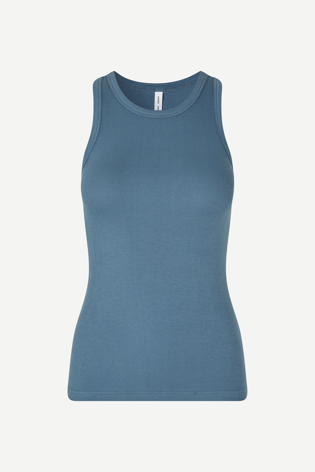 Alexo ribbed tank top in bluefin