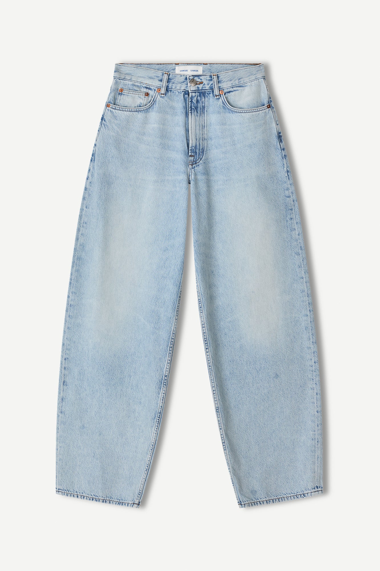 High waisted wide leg jeans in frozen jeans