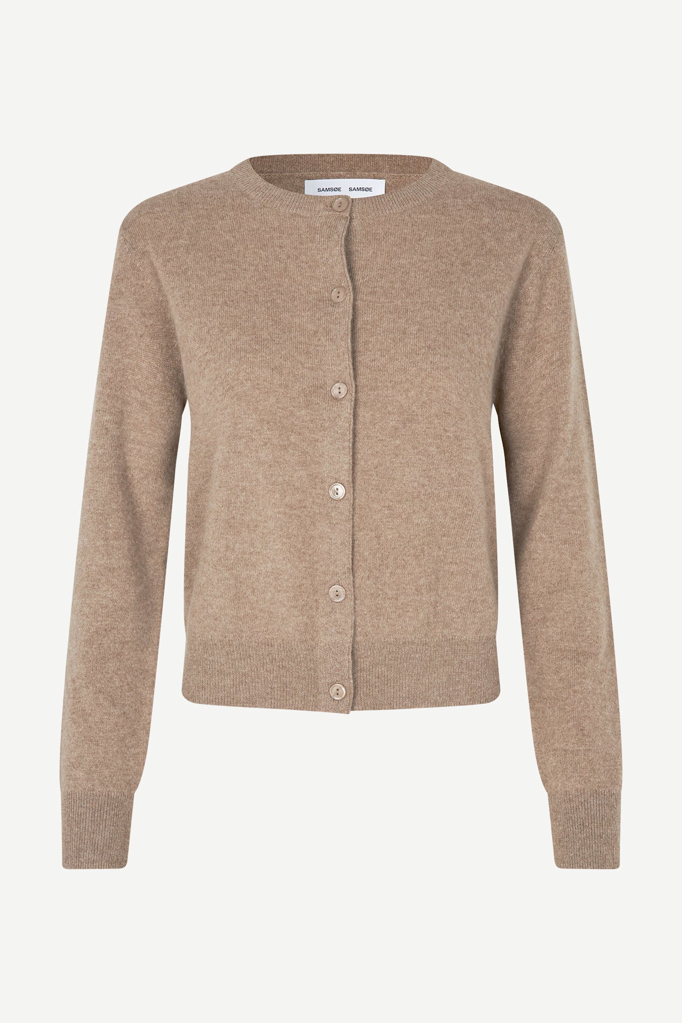 Pure cashmere cardigan in nature taupe