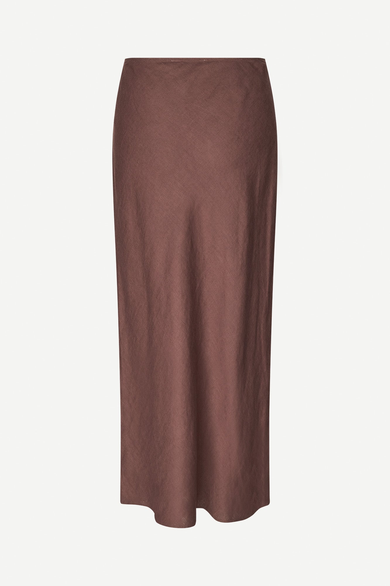 Linen maxi skirt in french roast