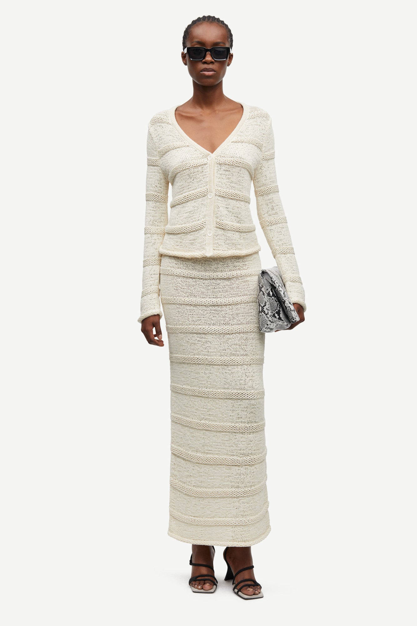 Sanettie skirt in egret