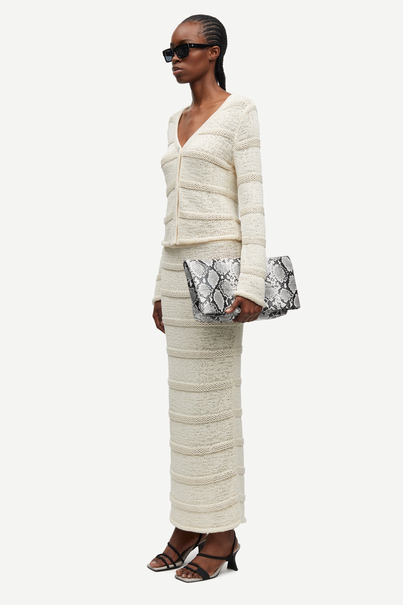 Sanettie skirt in egret