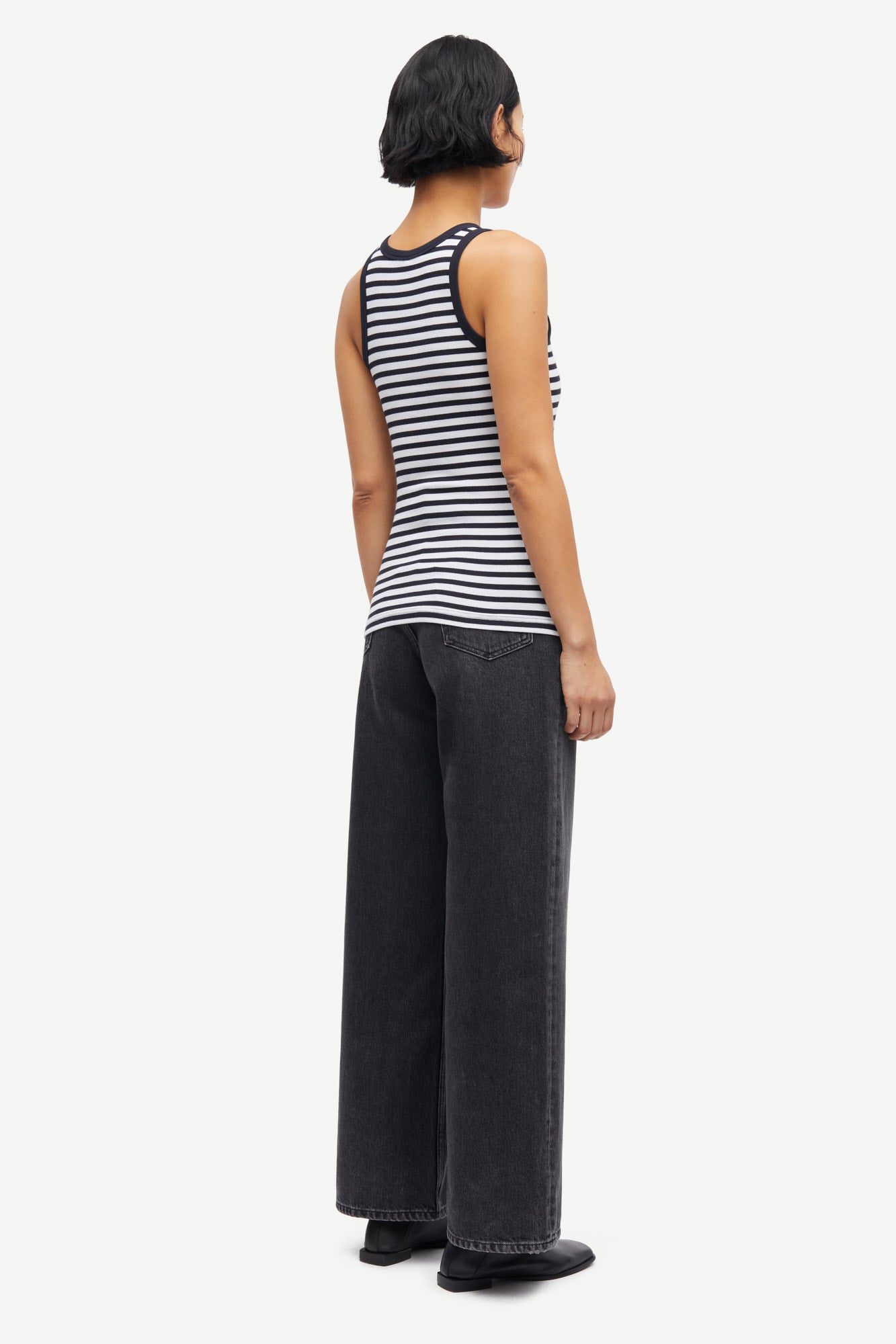 Alexo ribbed tank top in night sky striped