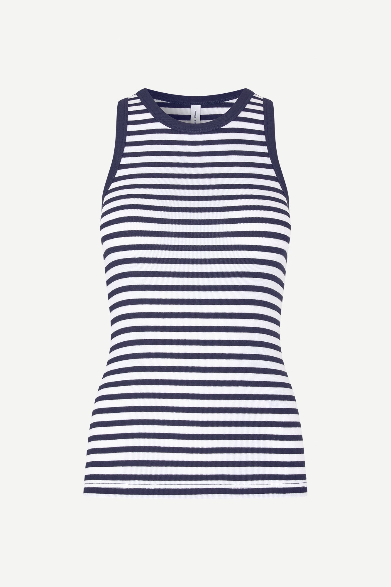 Alexo ribbed tank top in night sky striped