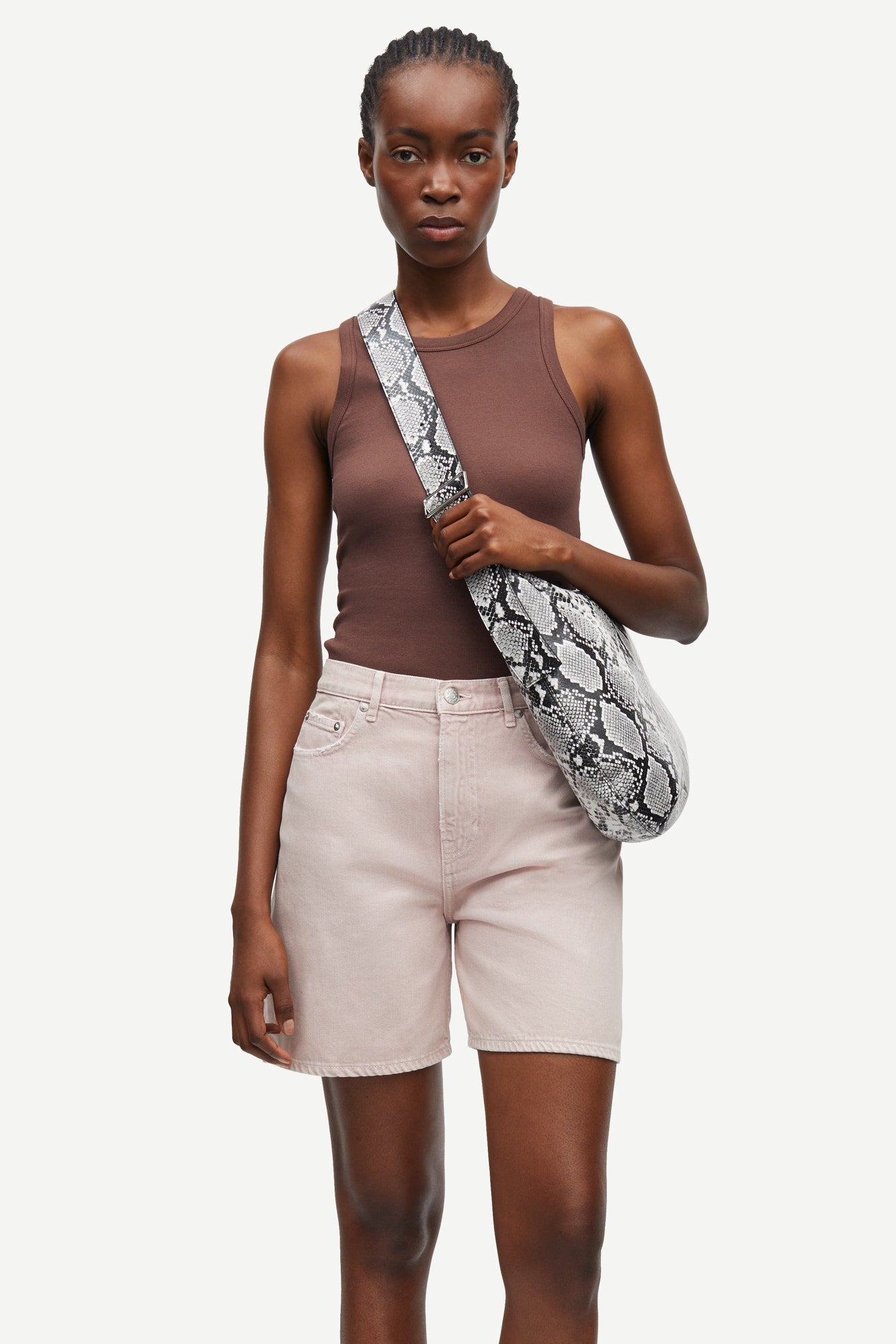 Alexo ribbed tank top in french roast