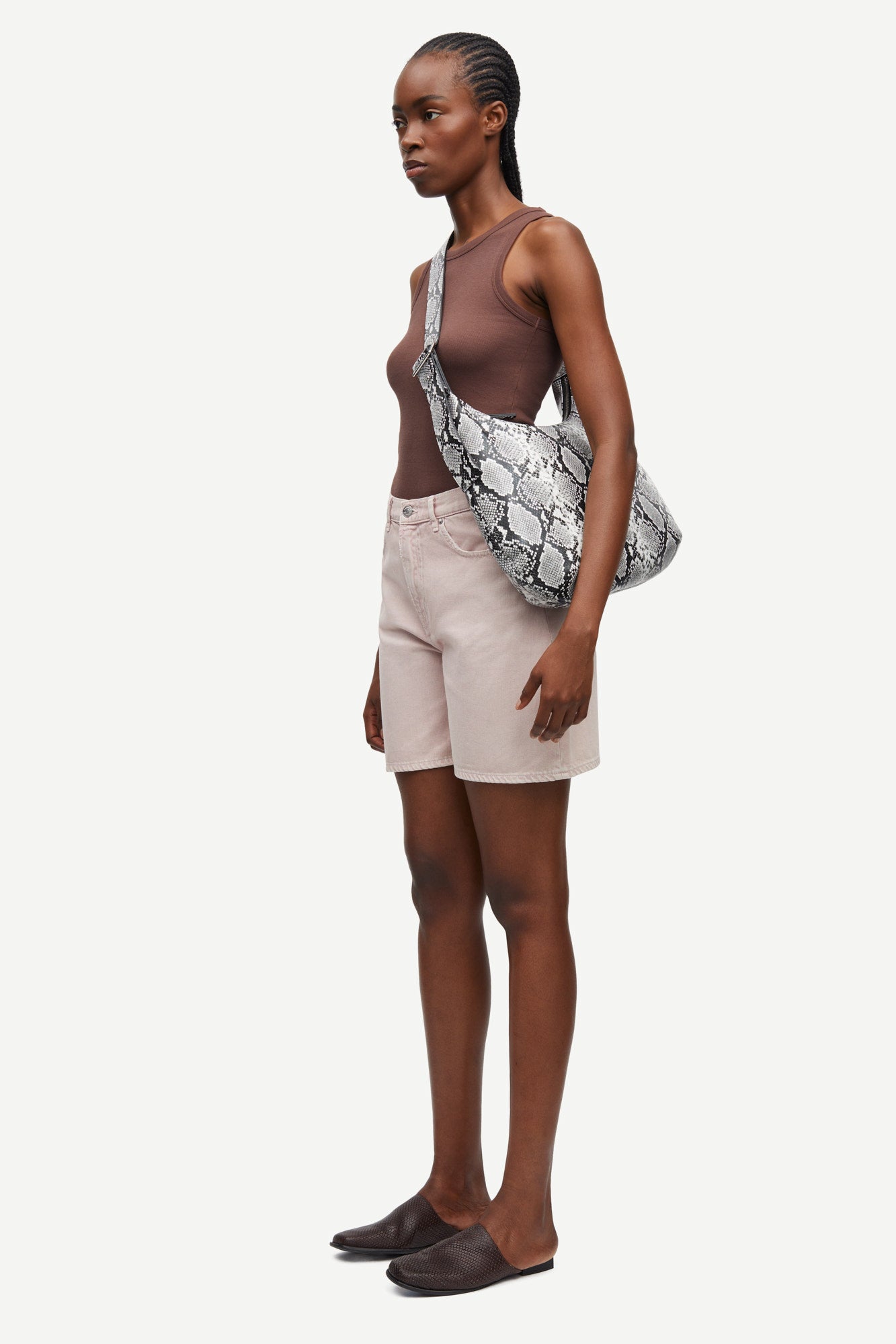 Alexo ribbed tank top in french roast