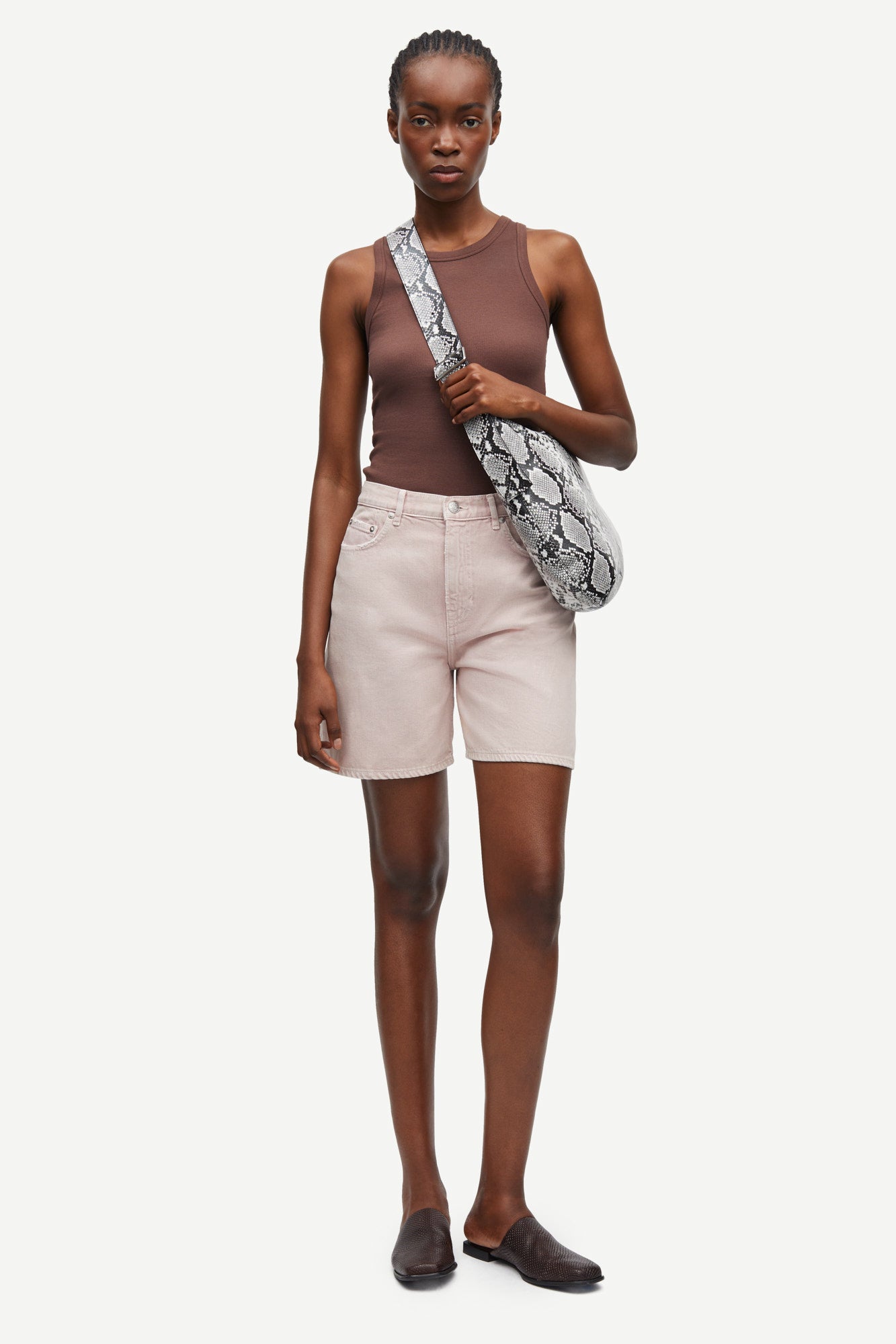 Alexo ribbed tank top in french roast