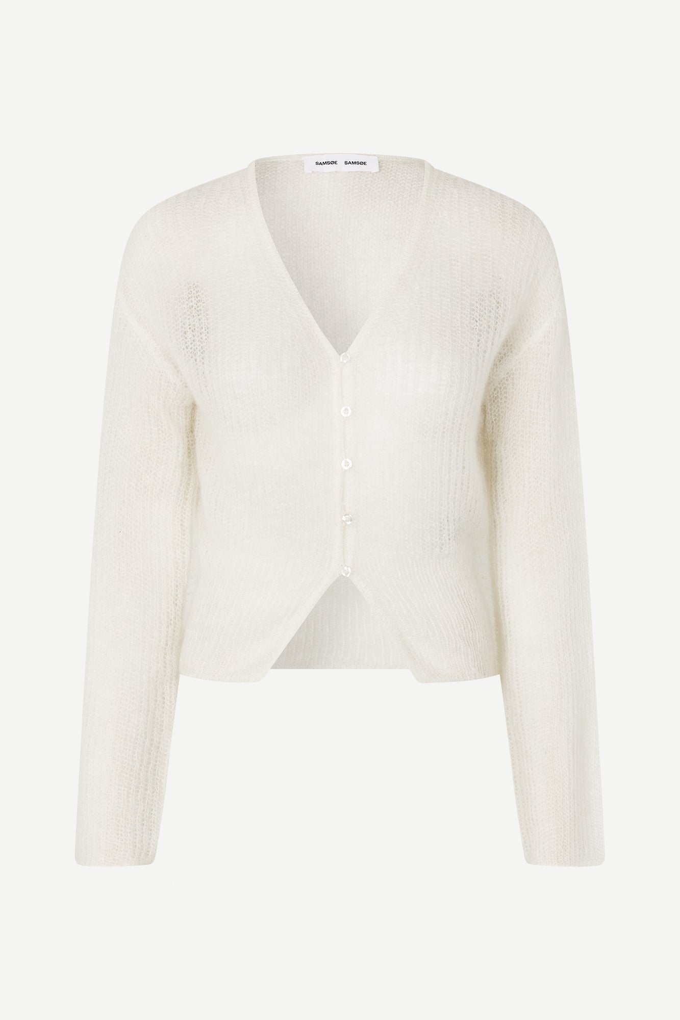 Mohair cardigan in clear cream