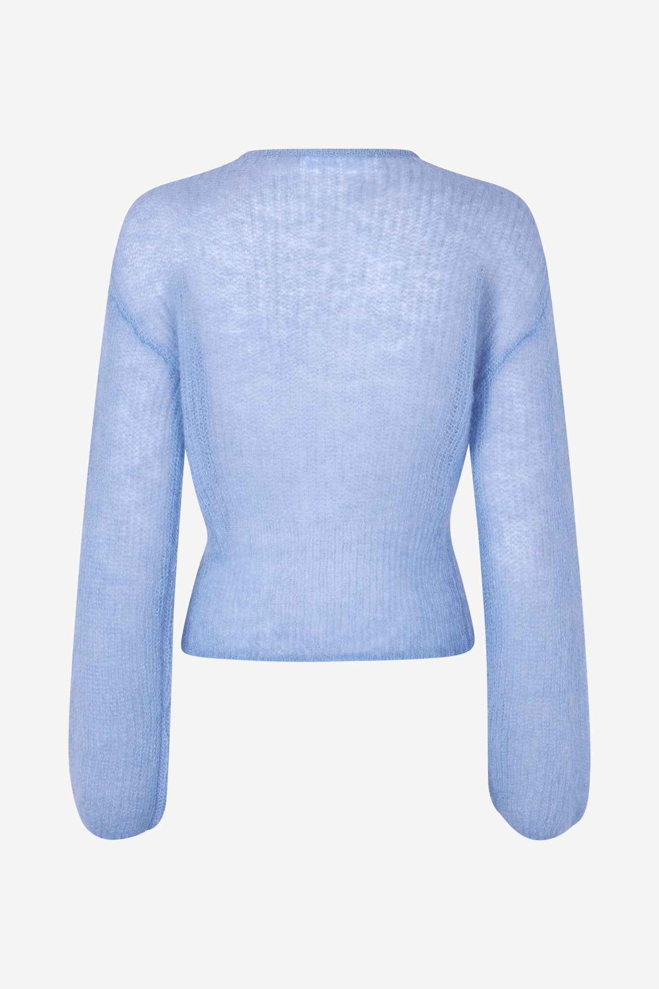 Mohair cardigan in della robbia blue