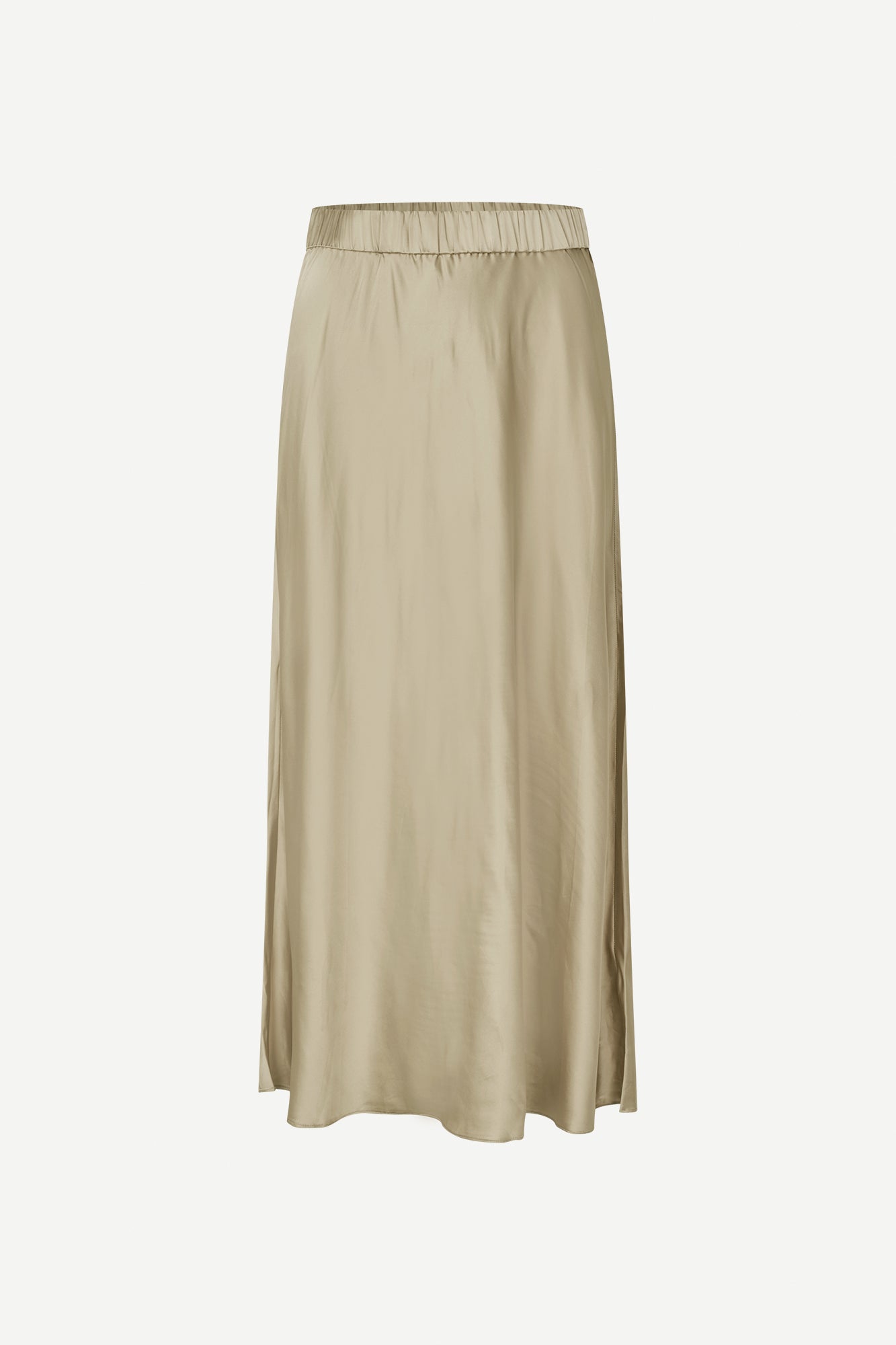 Silky trapezoid skirt in aluminium