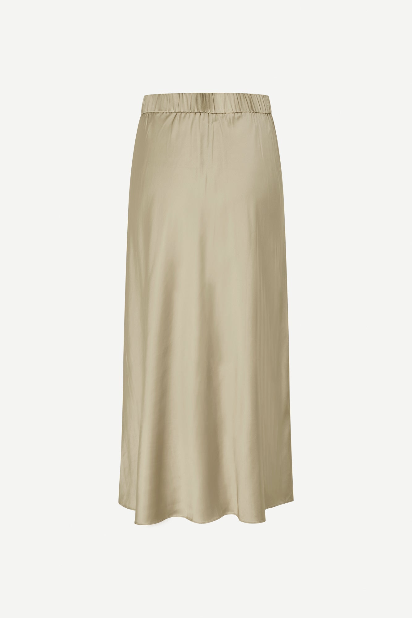 Silky trapezoid skirt in aluminium