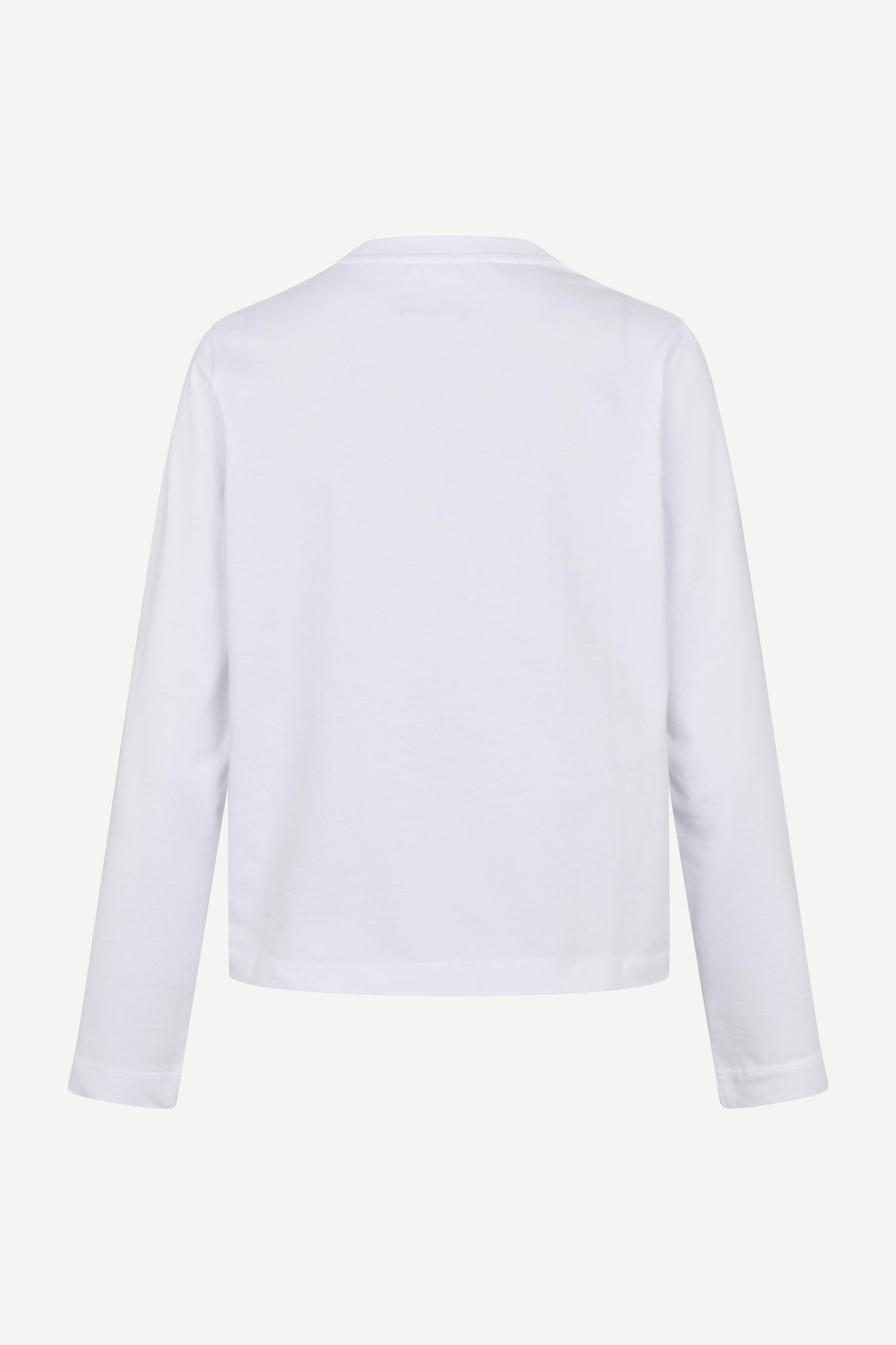 Crew neck longsleeve in white