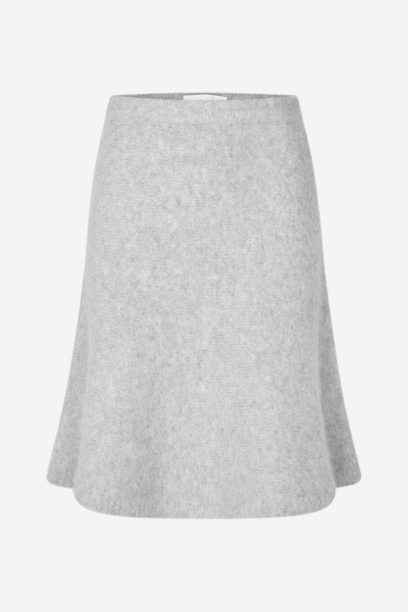 Sajeanne alpaca skirt in light grey melange
