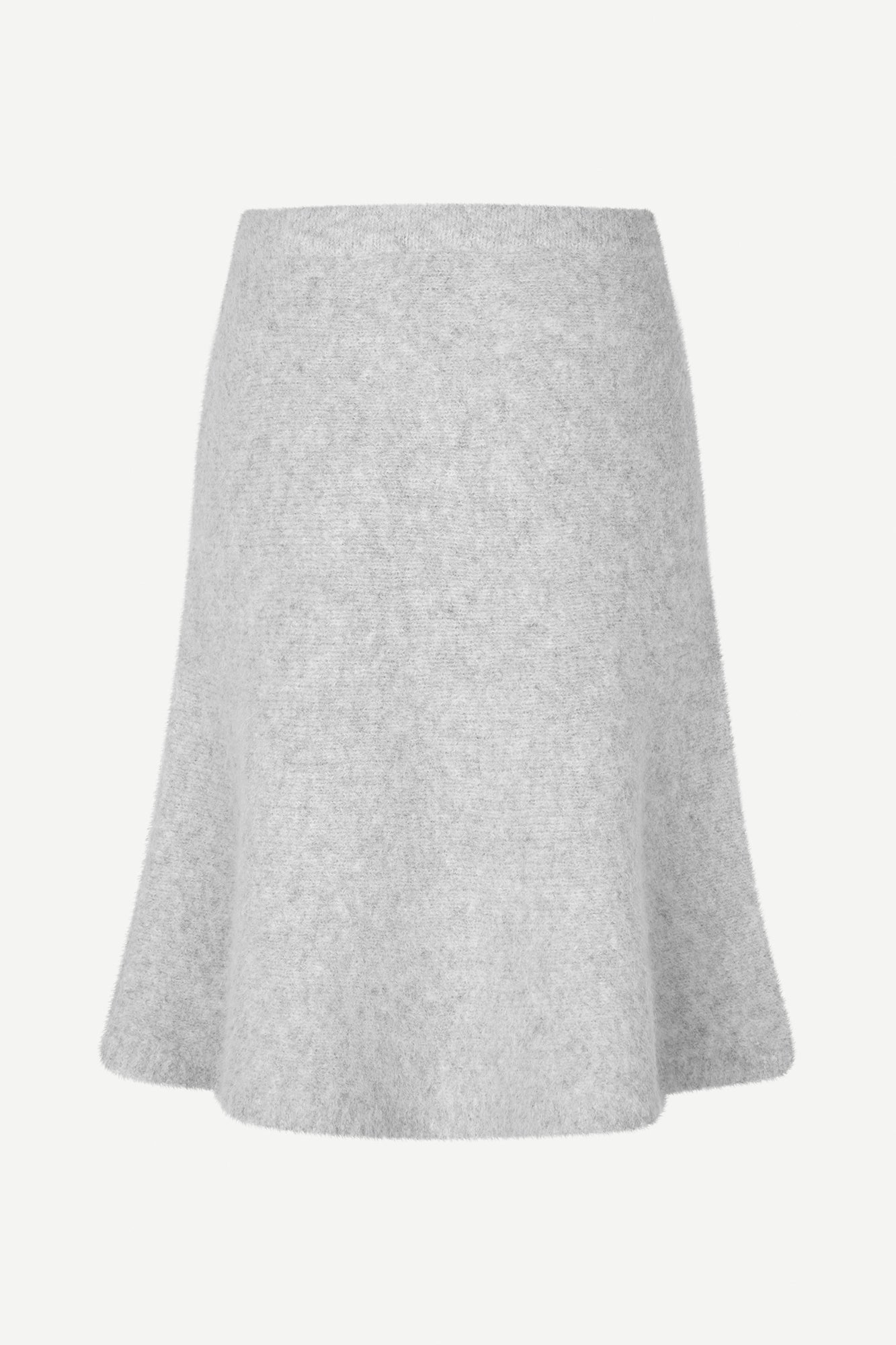 Sajeanne alpaca skirt in light grey melange