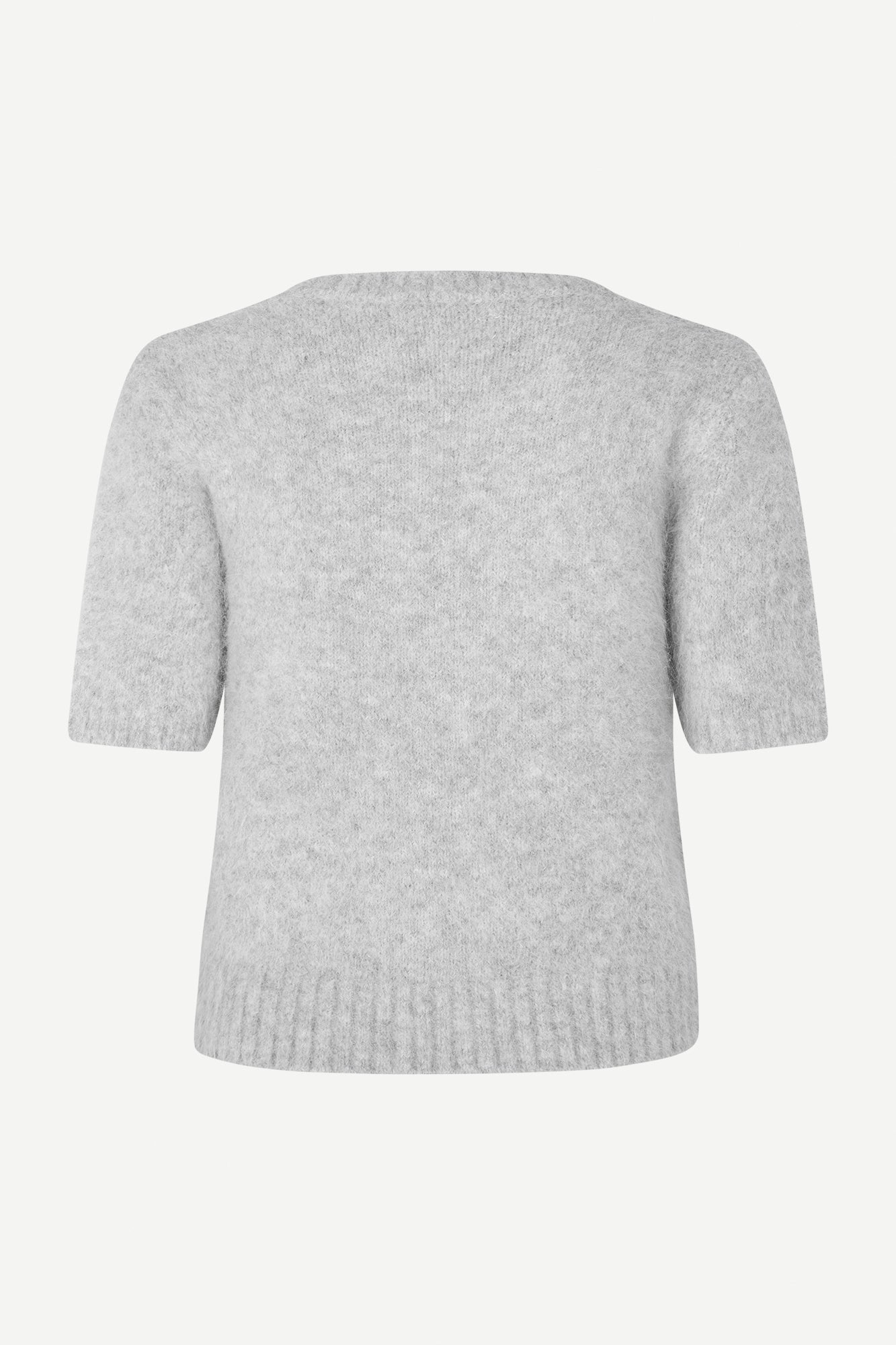 Sajeanne alpaca top in light grey melange