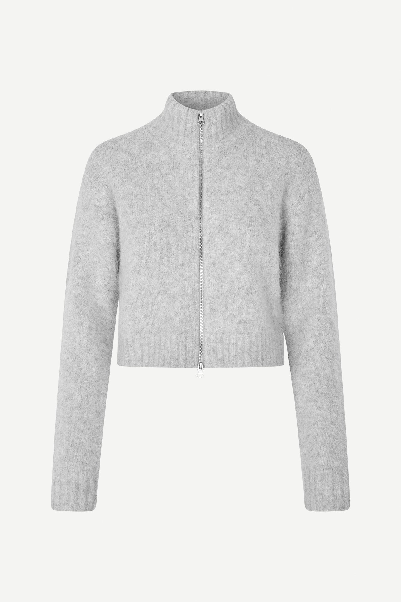 Sajeanne alpaca cardigan in light grey melange