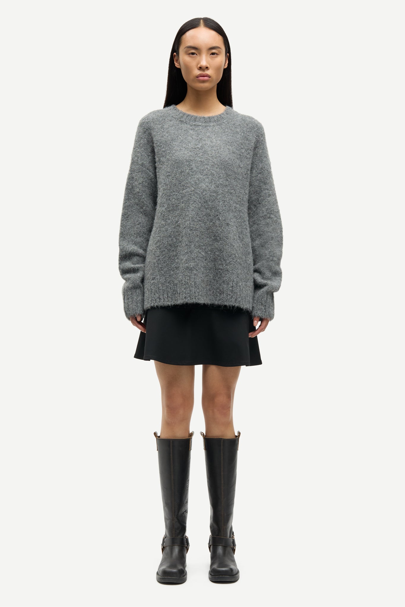 Sajeanne alpaca sweater in iron gate