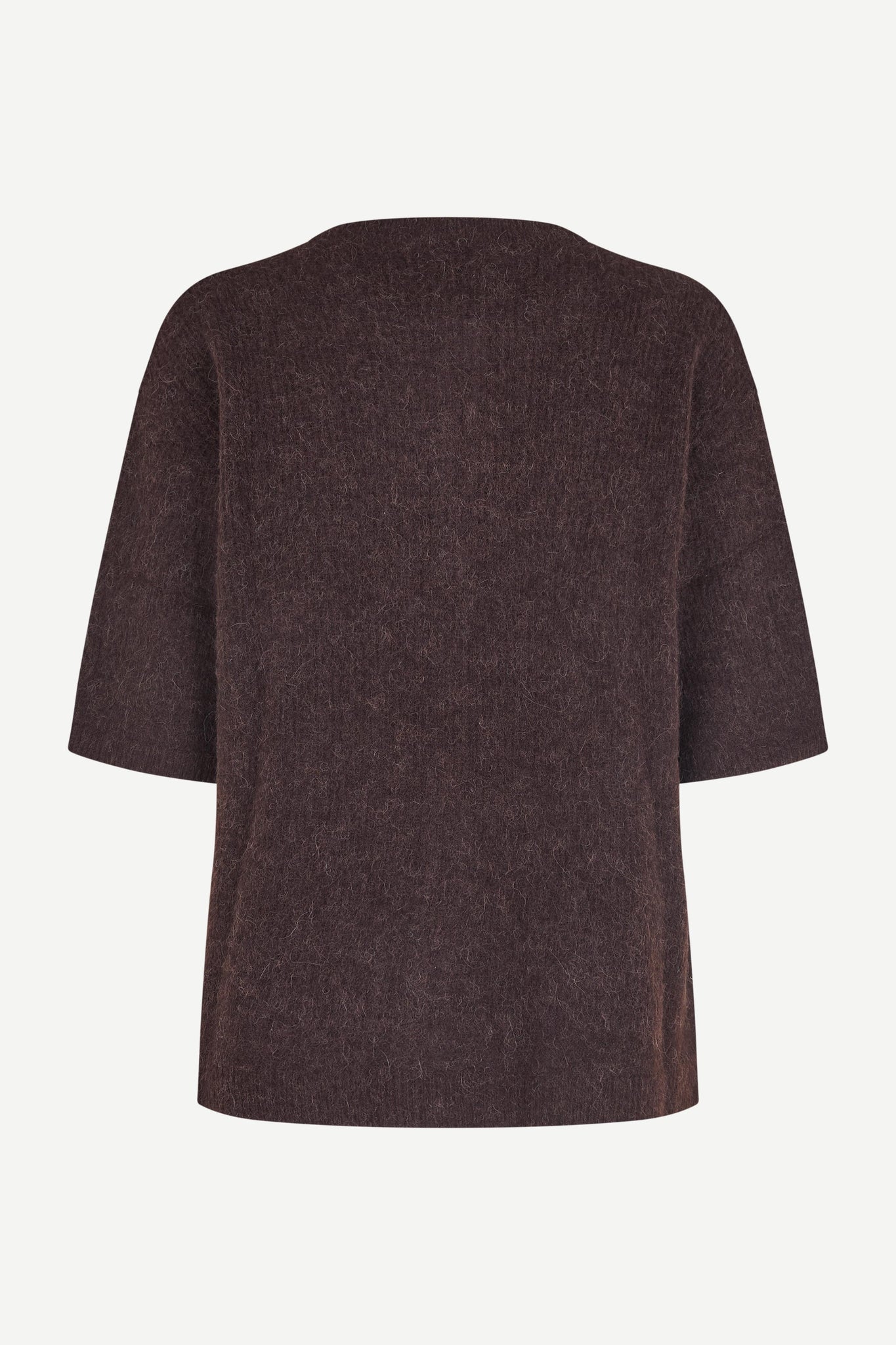 Saanoura alpaca cardigan in black coffee