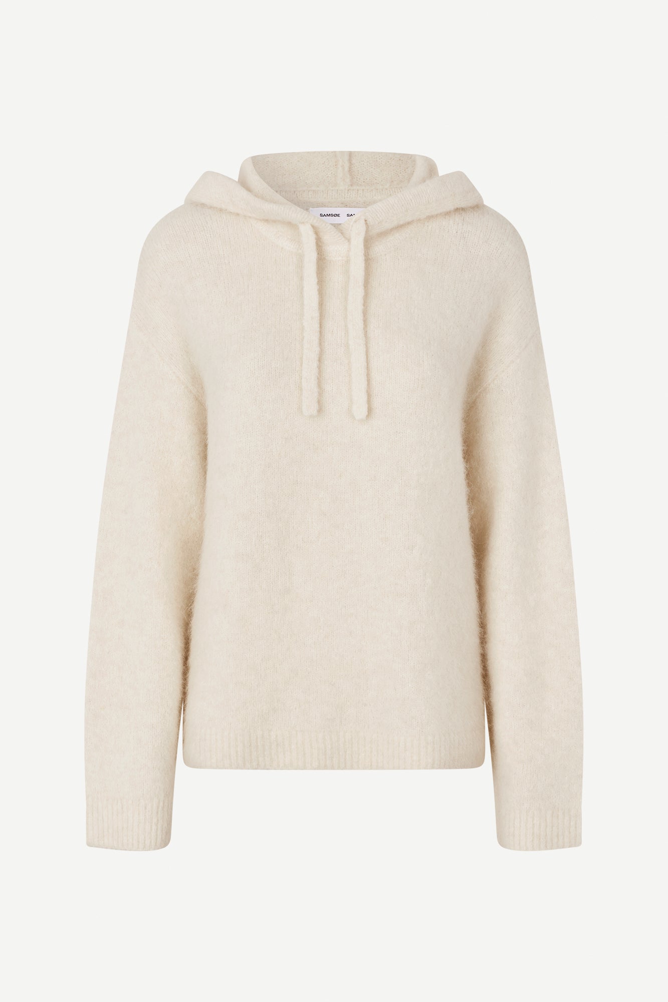 Alpaca hoodie in clear cream