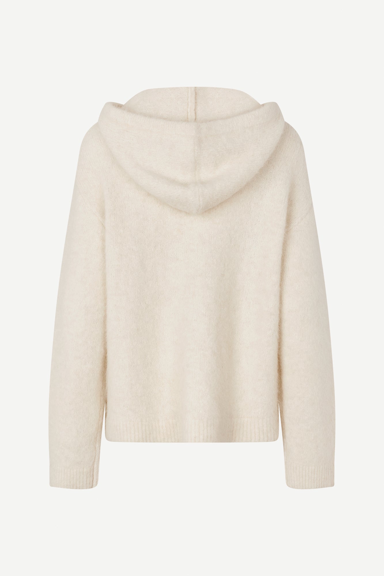 Alpaca hoodie in clear cream