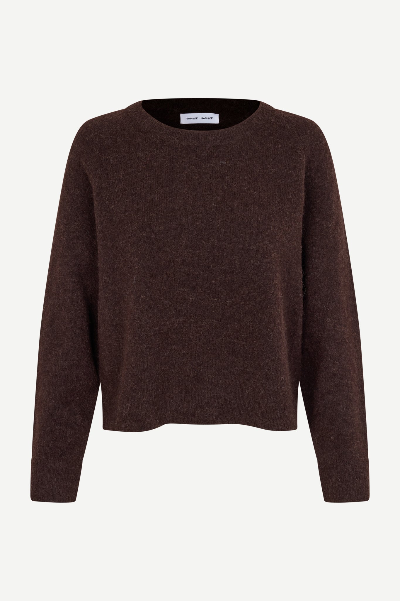 Nor short alpaca sweater in black coffee