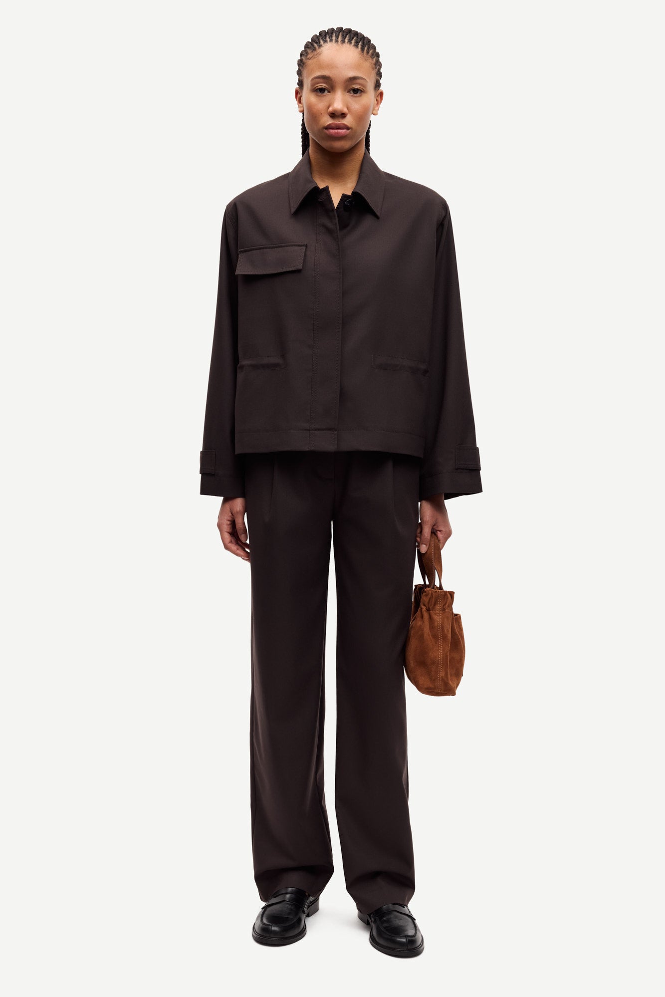 Suit trousers in black coffee