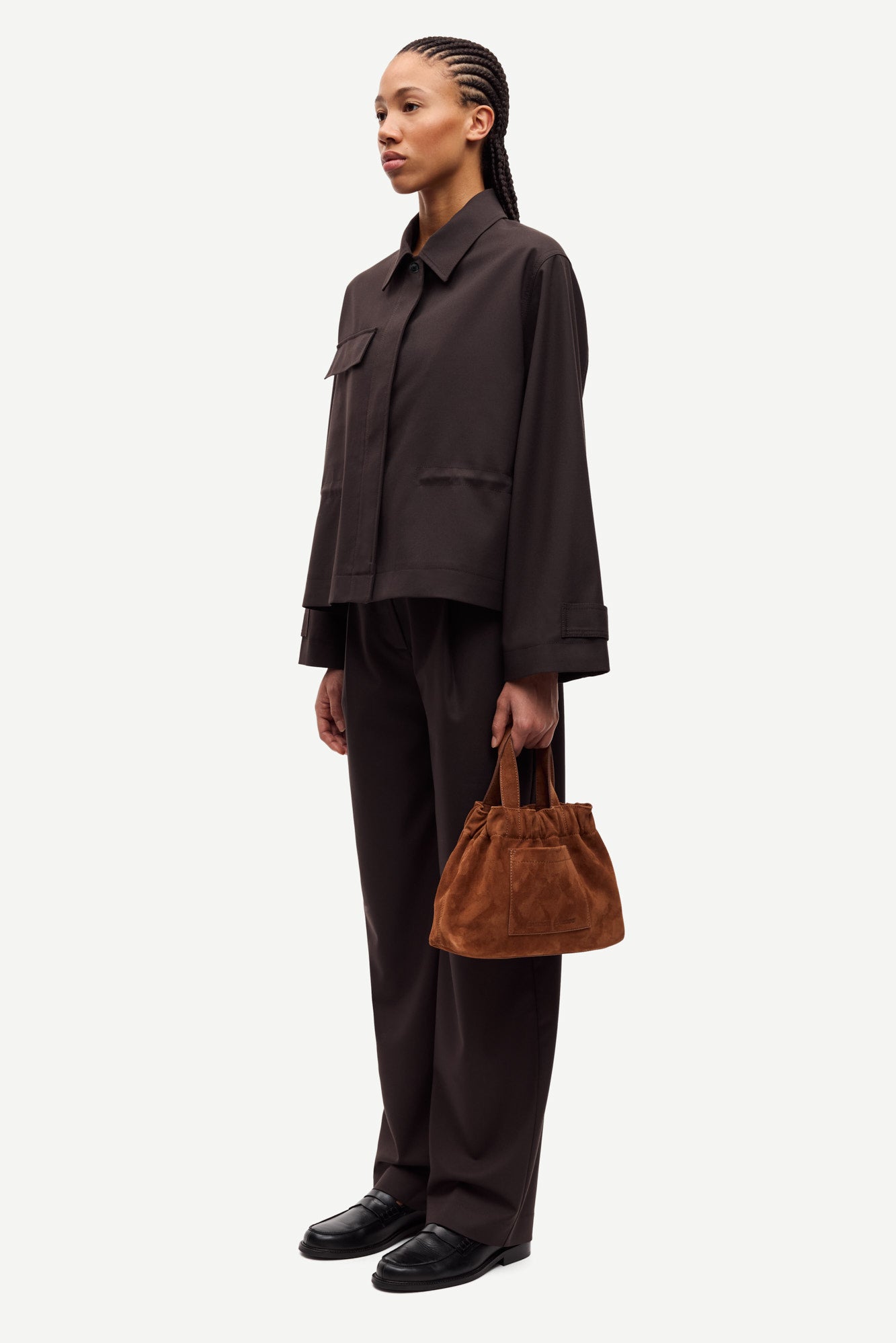 Suit trousers in black coffee