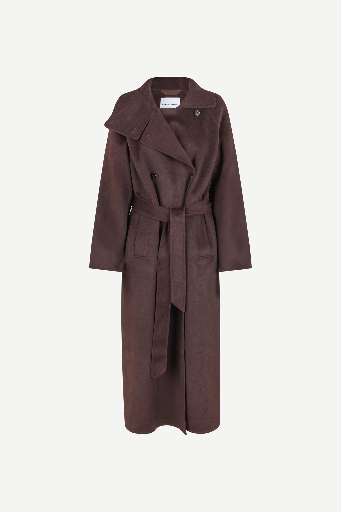 Felted coat in black coffee