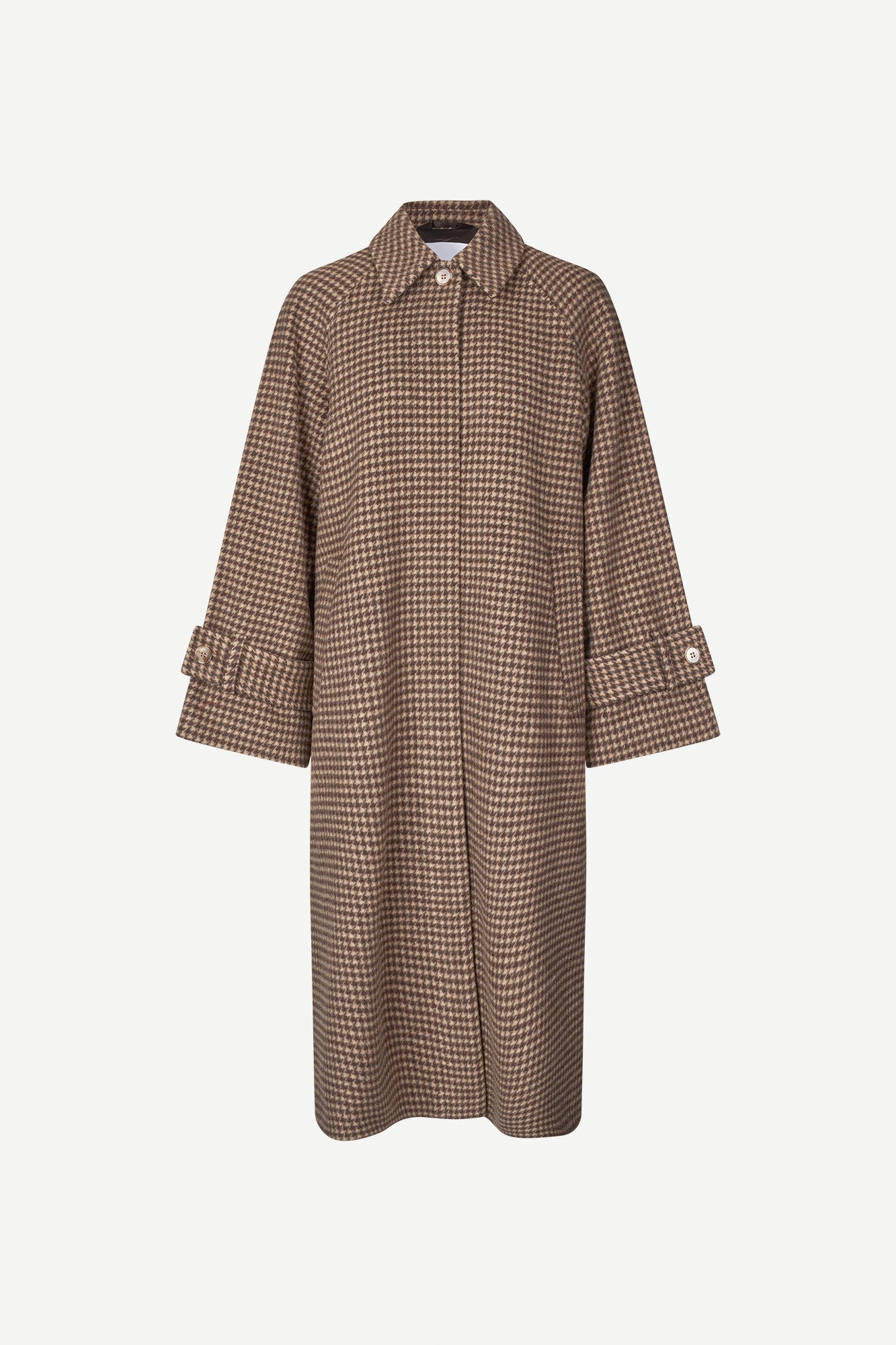 Alma wool coat in brown pattern