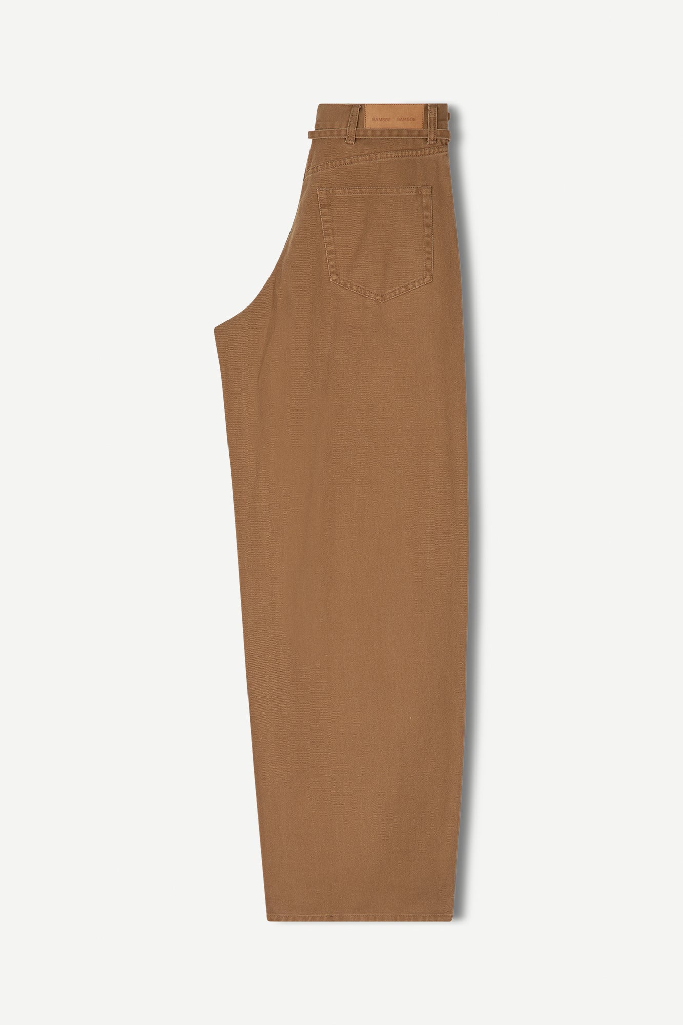 Saharper belt trousers in washed otter