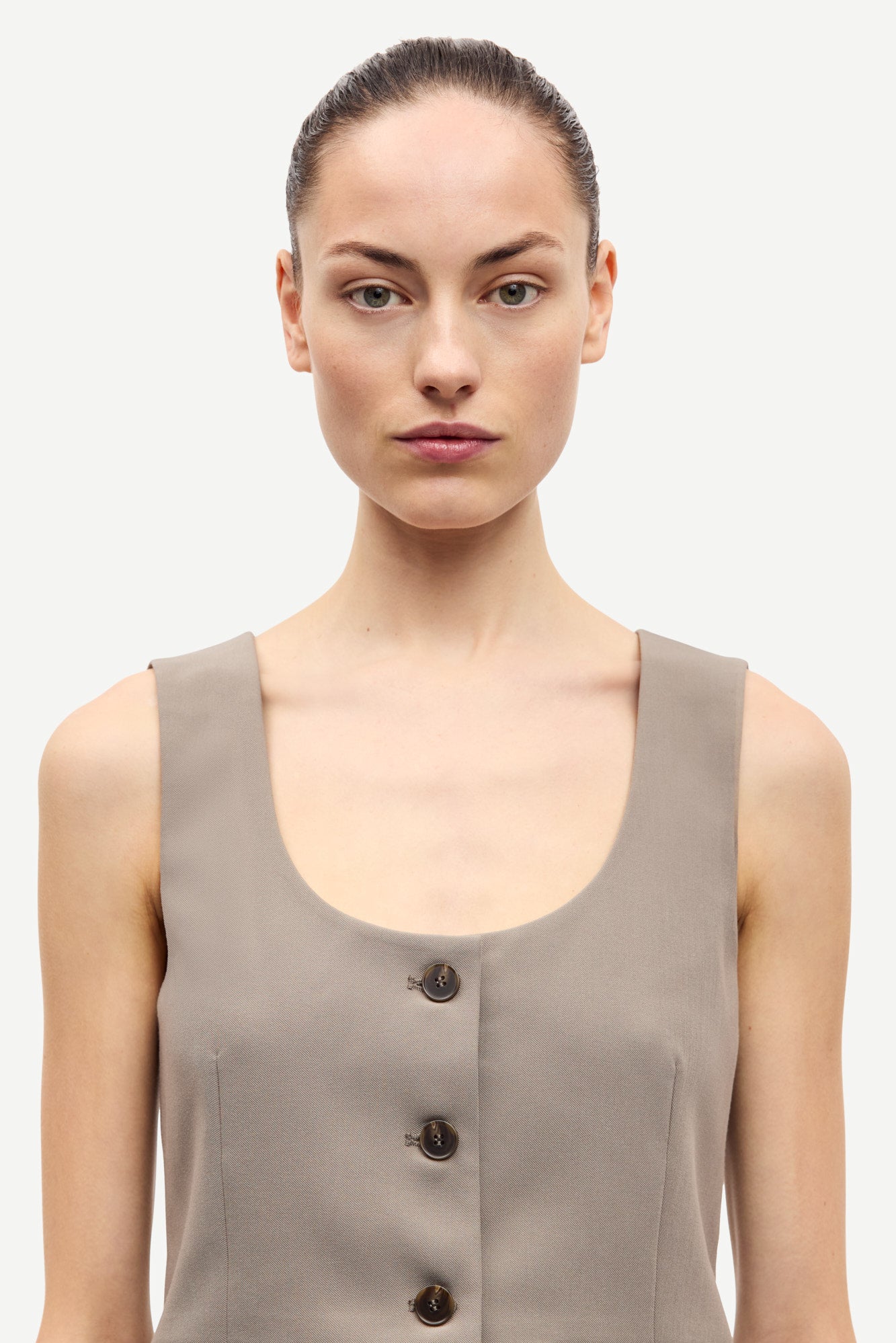 Salaney vest dark aluminium