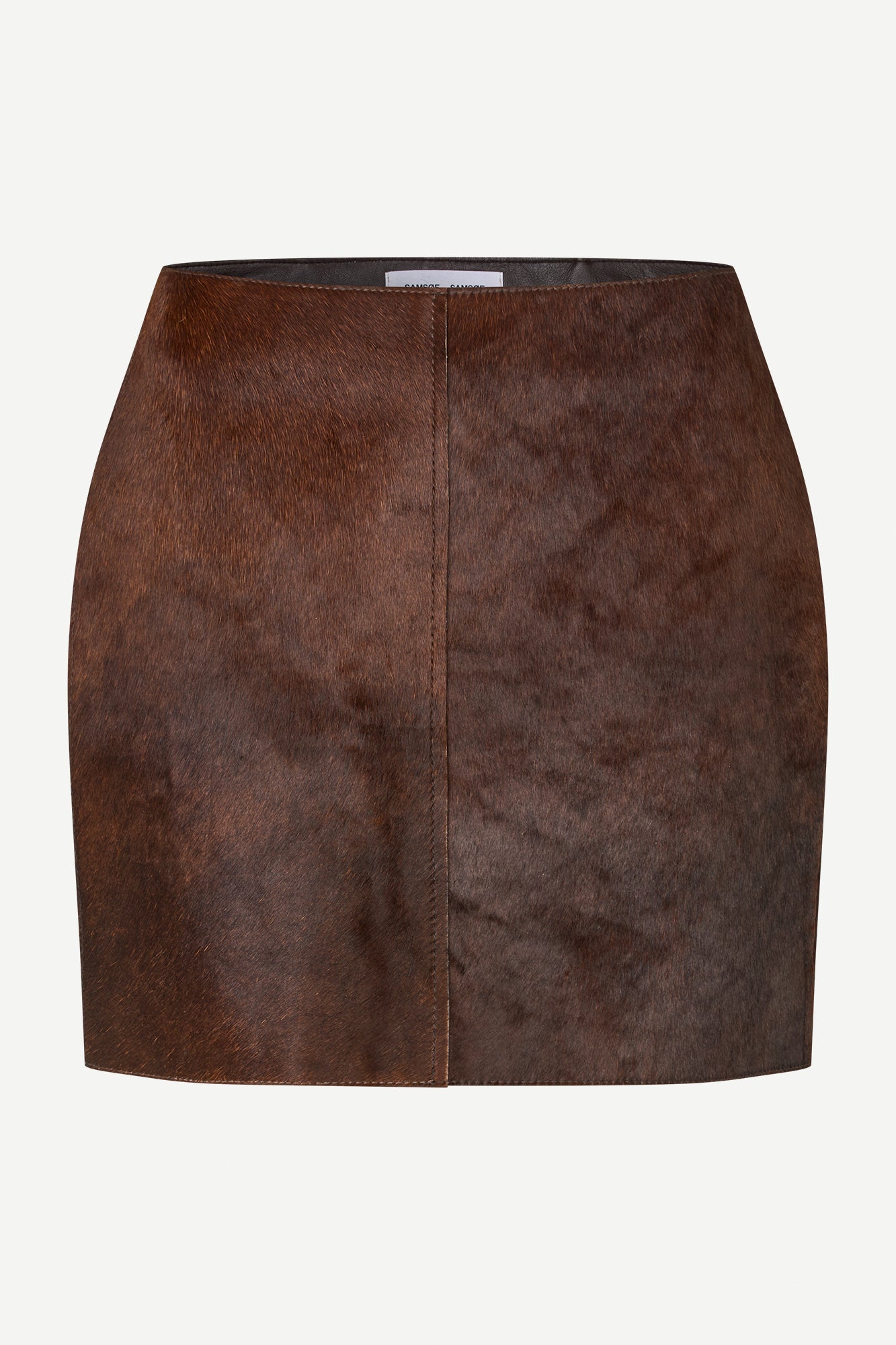 Salil cow leather skirt in dark brown dip-dye