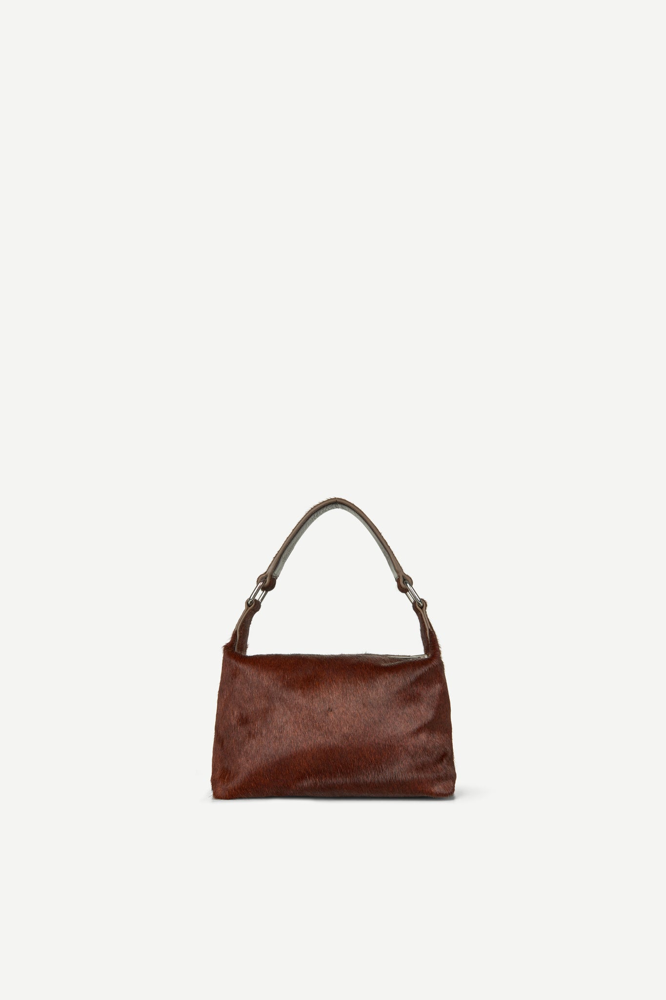 Cow leather mini bag in dark brown