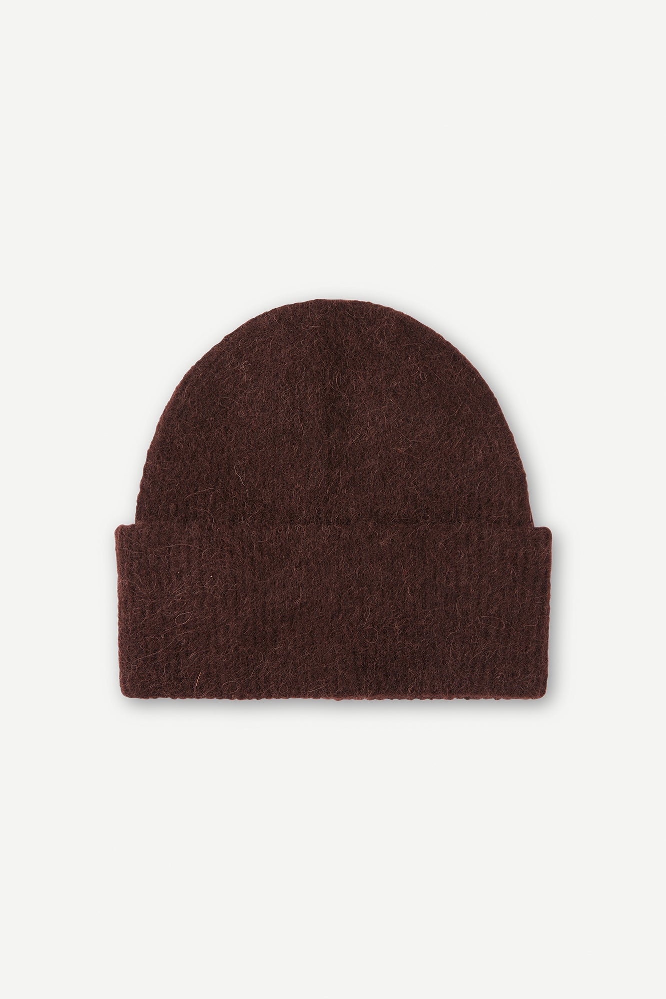 Alpaca beanie in black coffee