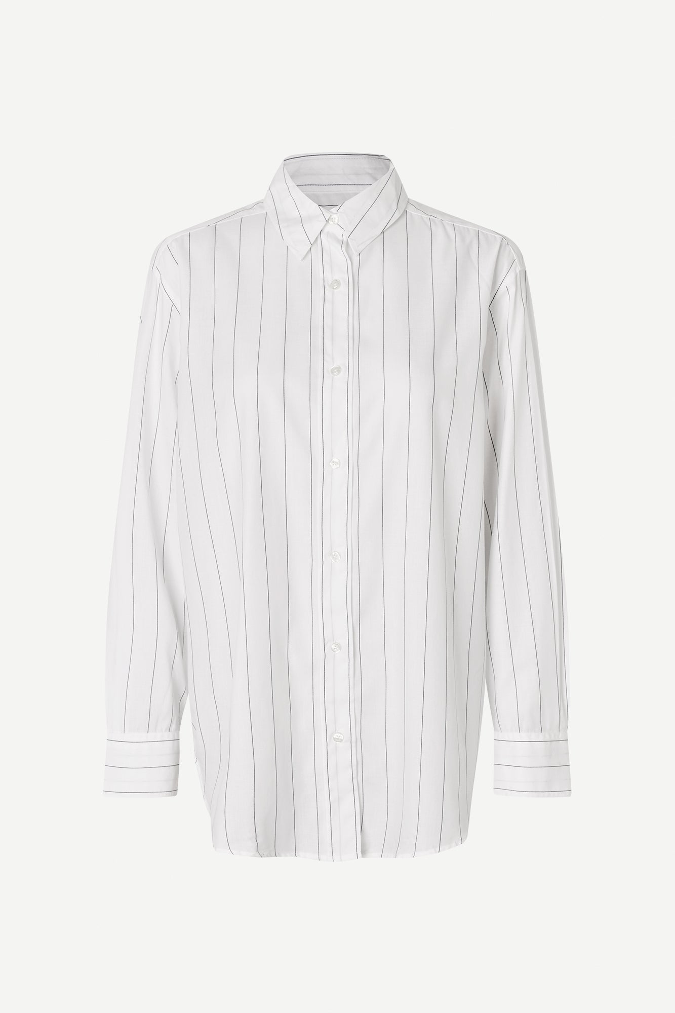 Salova shirt in white pinstripes