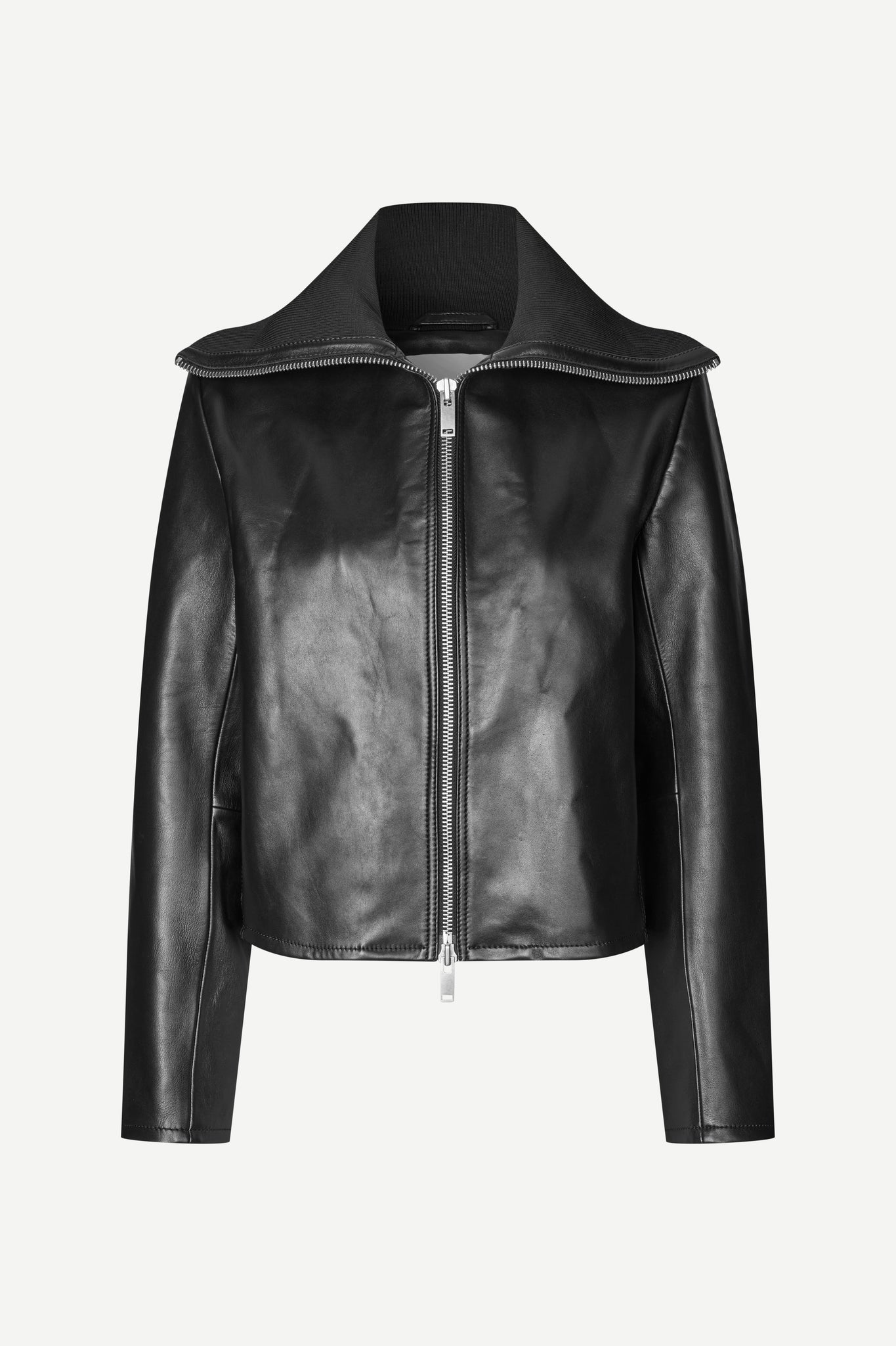 Sashira leather jacket in black