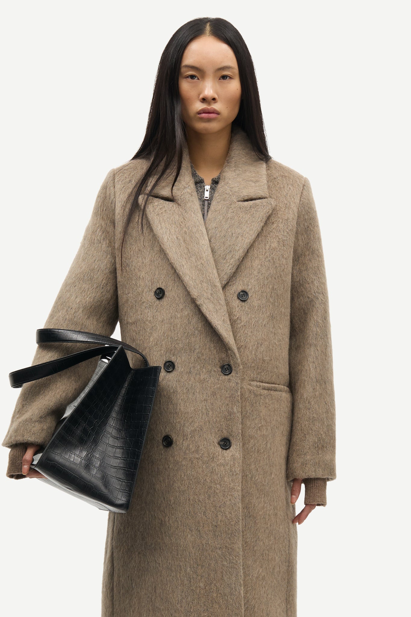 Sajilla coat in pale fossil mel