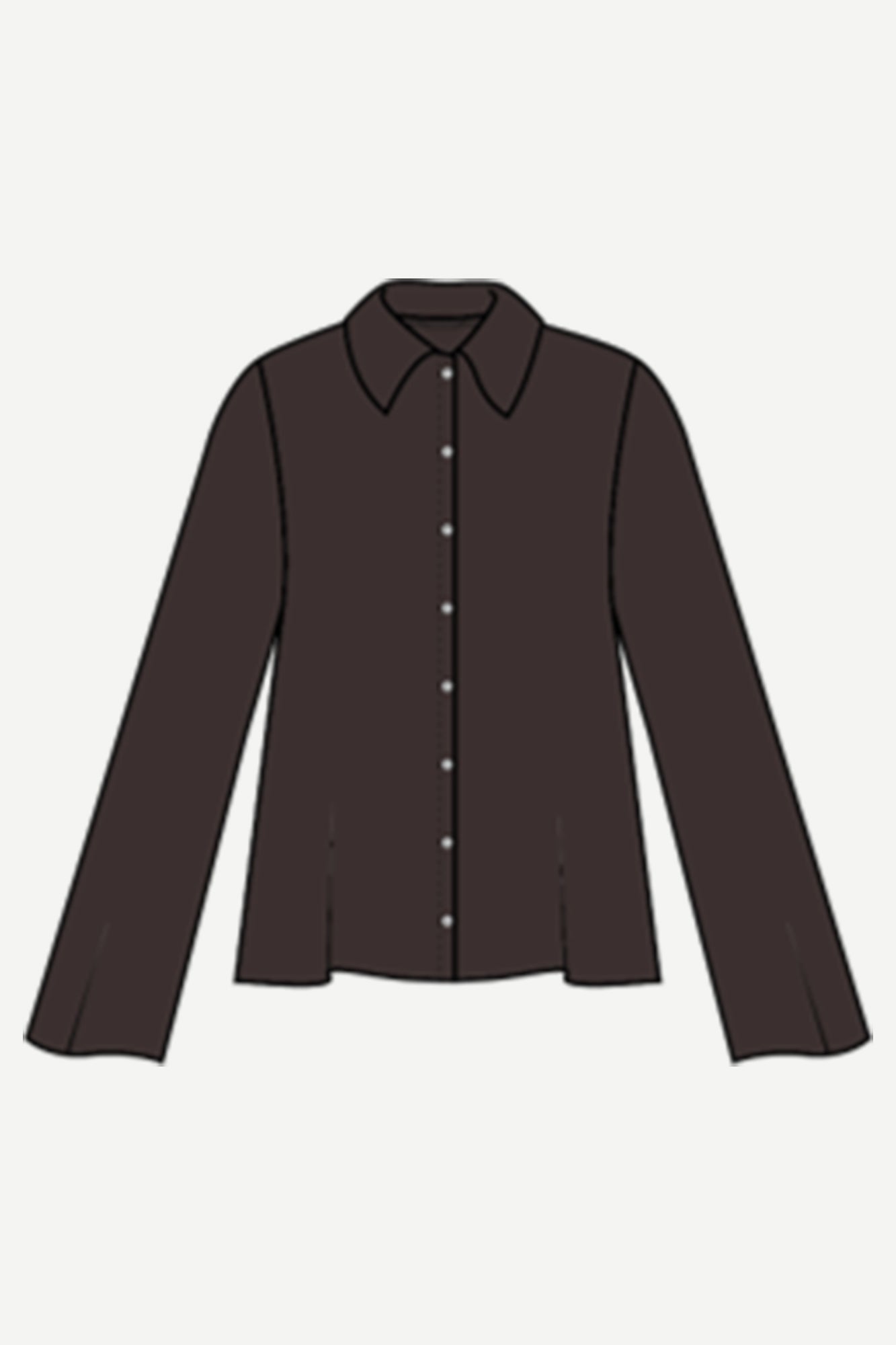 Sauma Is shirt in black coffee