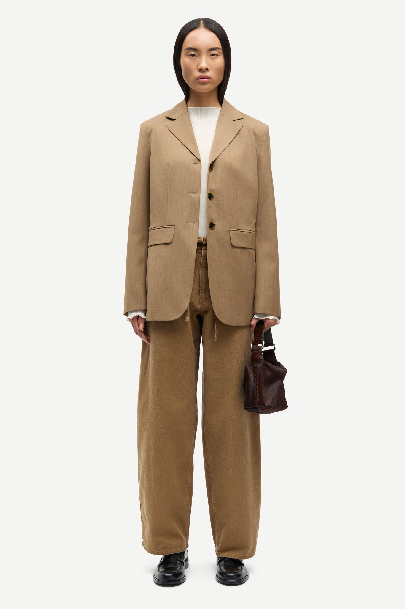 Satove blazer in otter mel