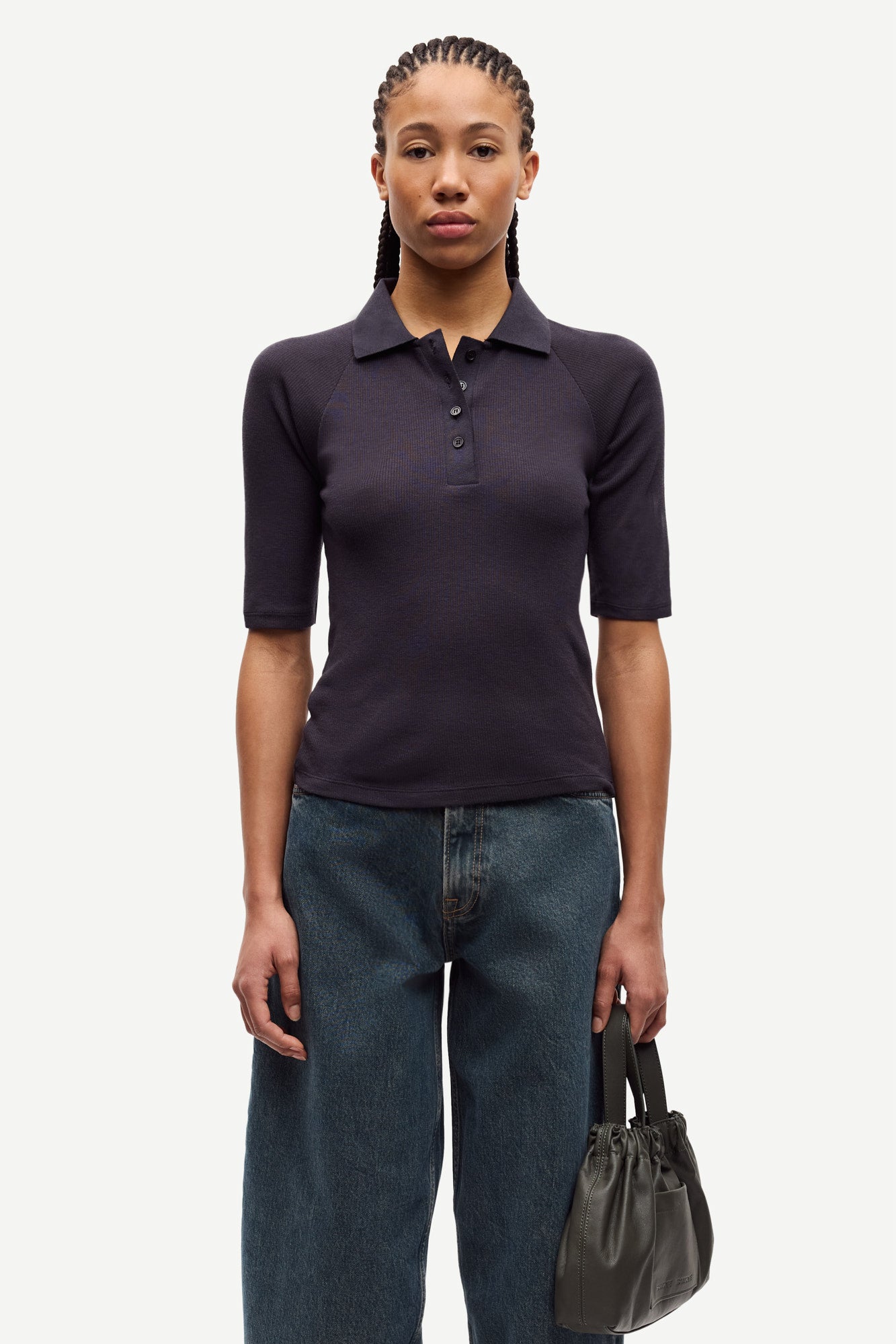 Sasonnet ss polo in charcoal art