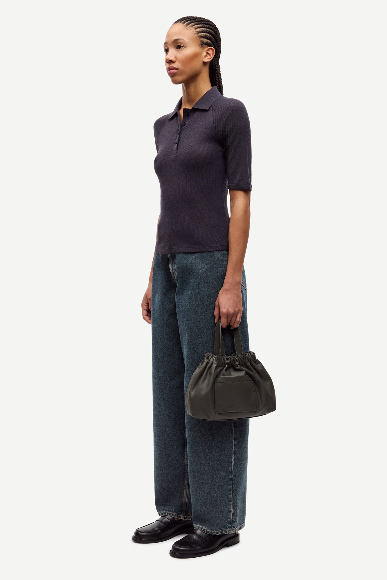 Sasonnet ss polo in charcoal art