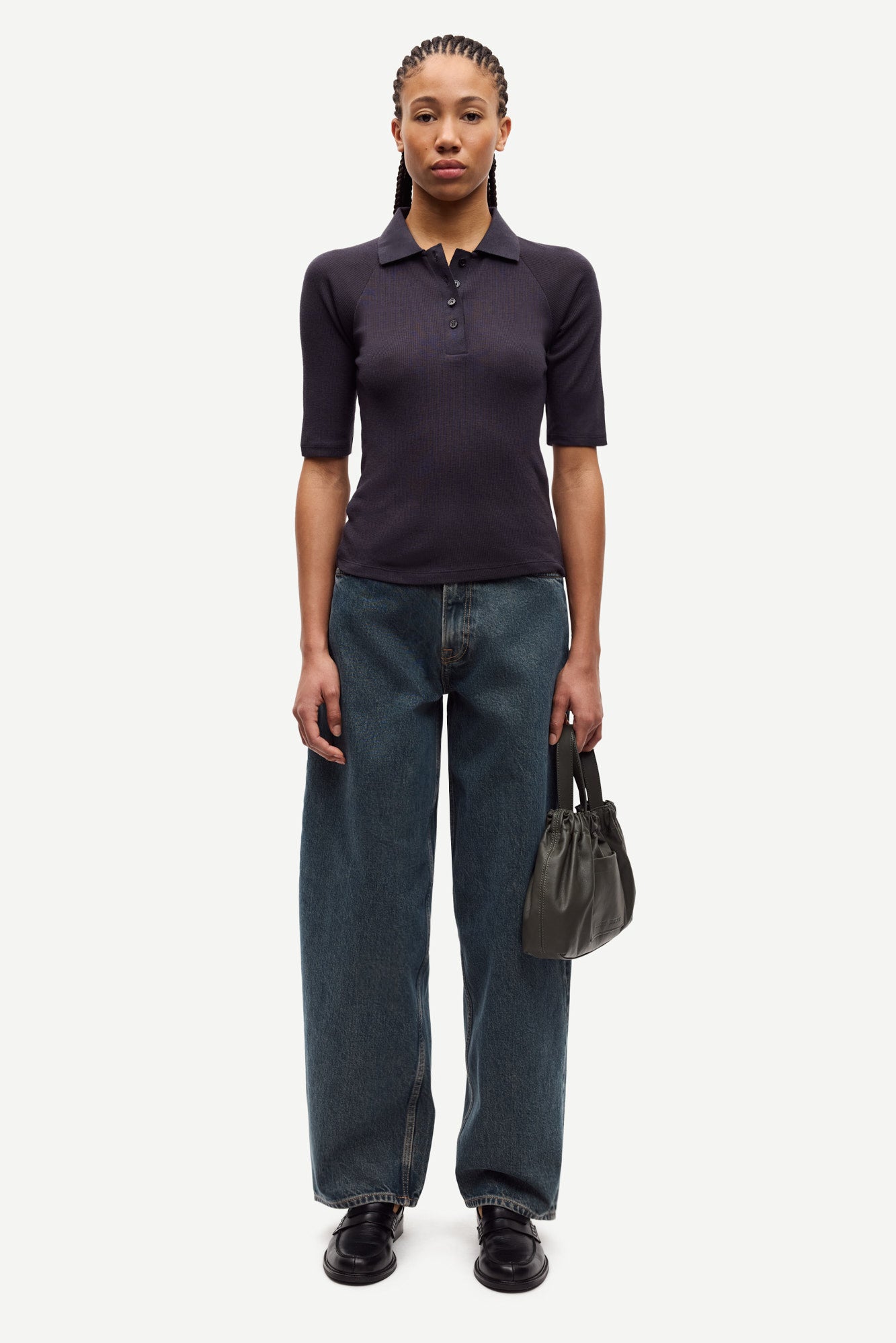 Sasonnet ss polo in charcoal art