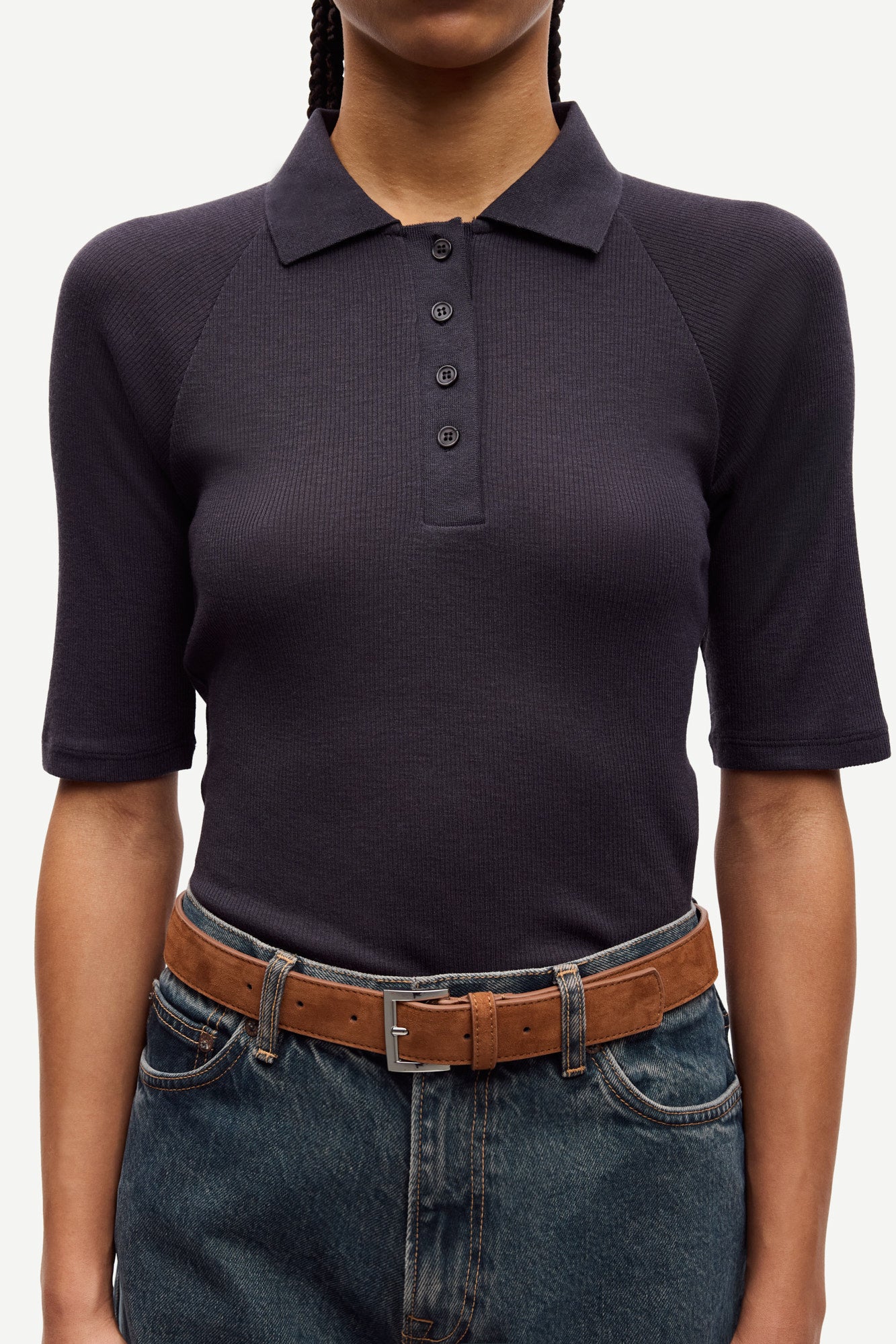 Sasonnet ss polo in charcoal art