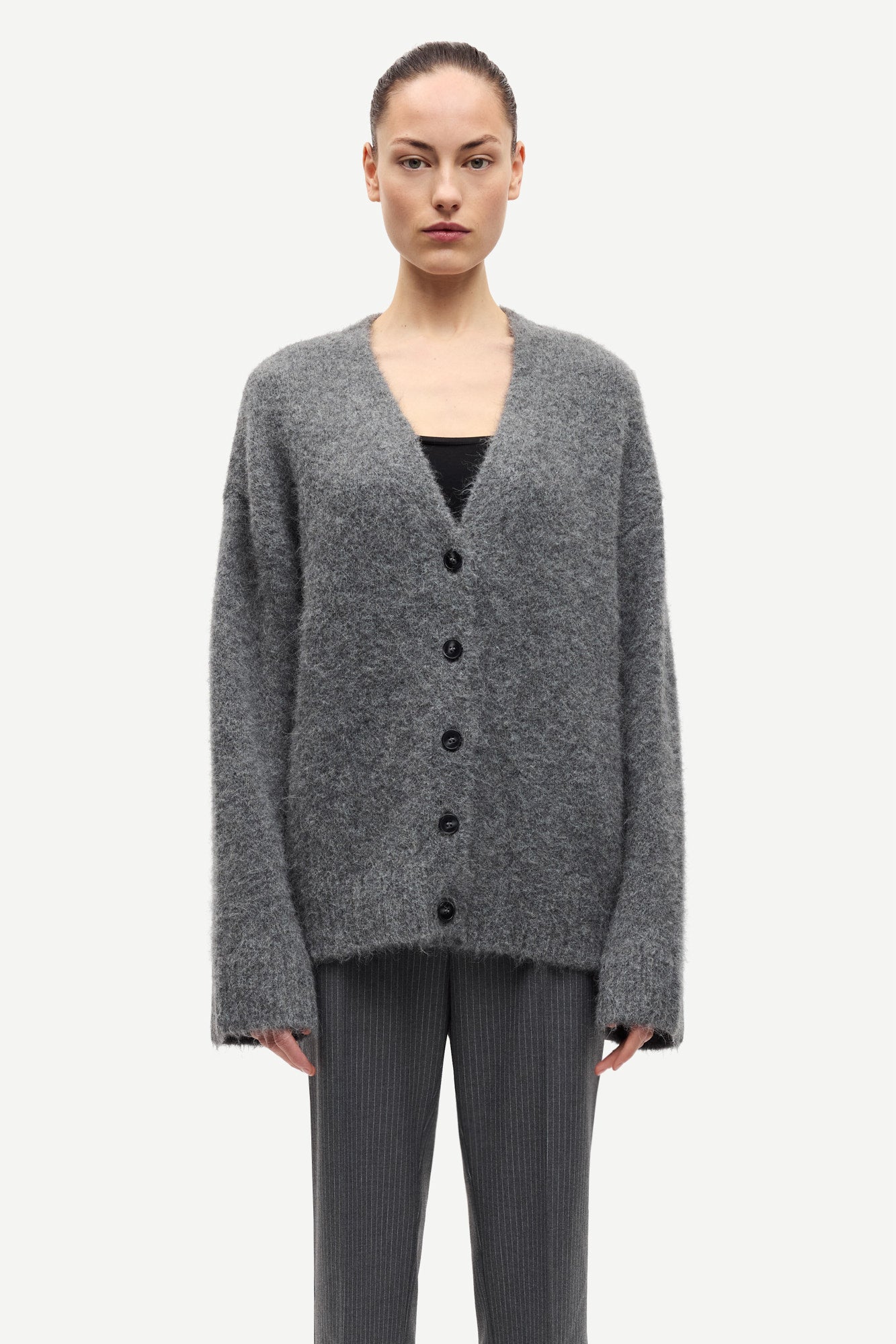 Sajeanne long cardigan in iron gate