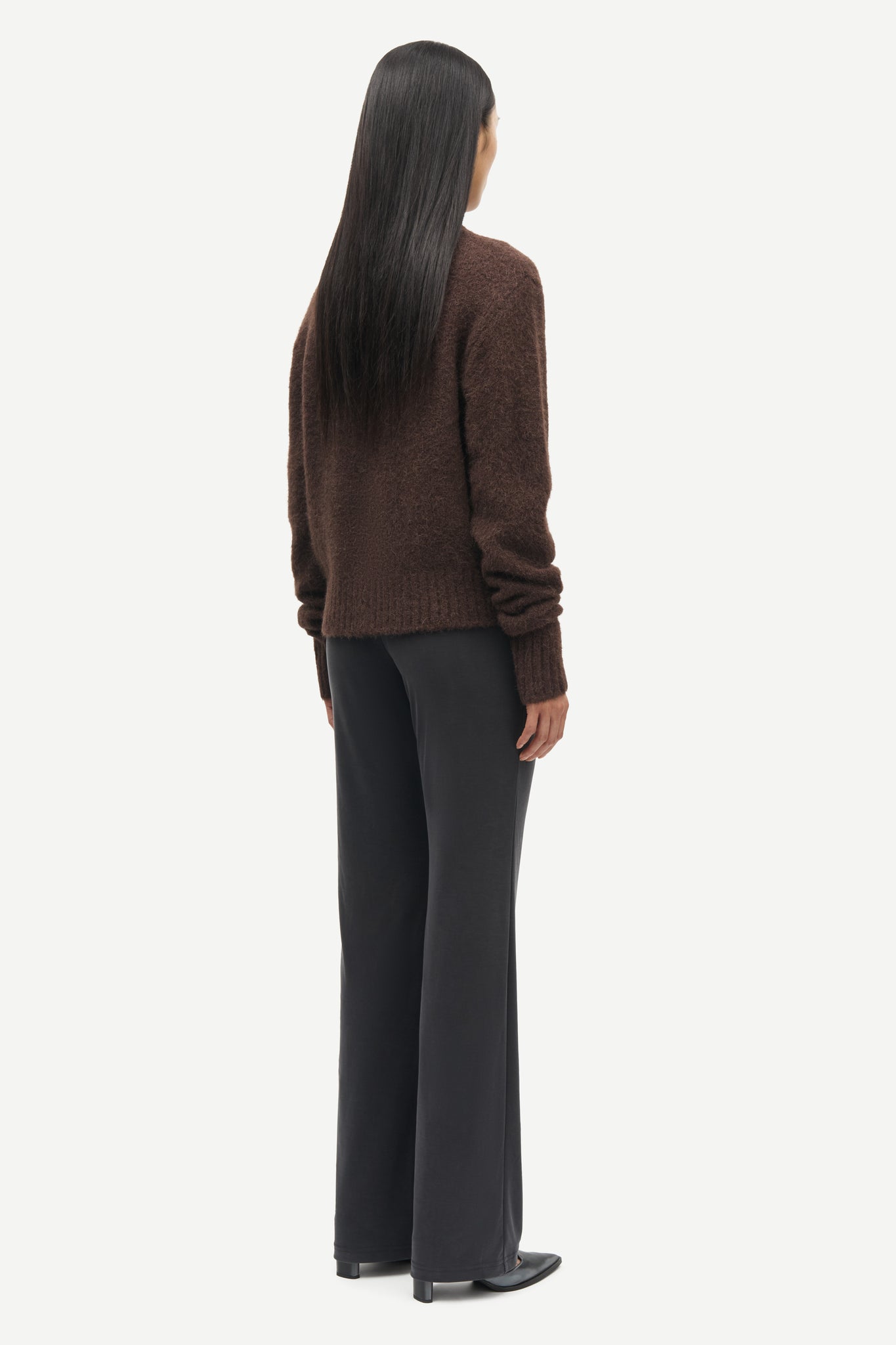 Sajeanine zip cardigan in black coffee