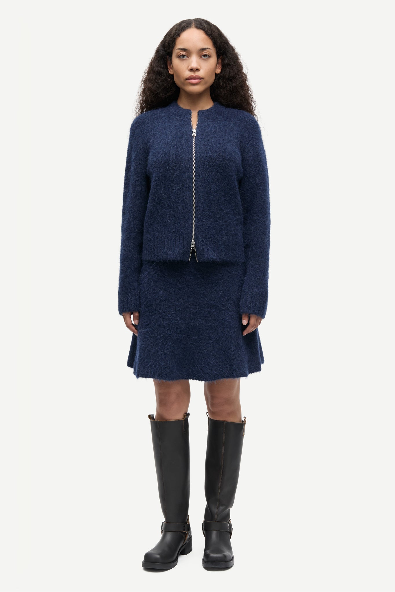 Sajeanine zip cardigan in salute